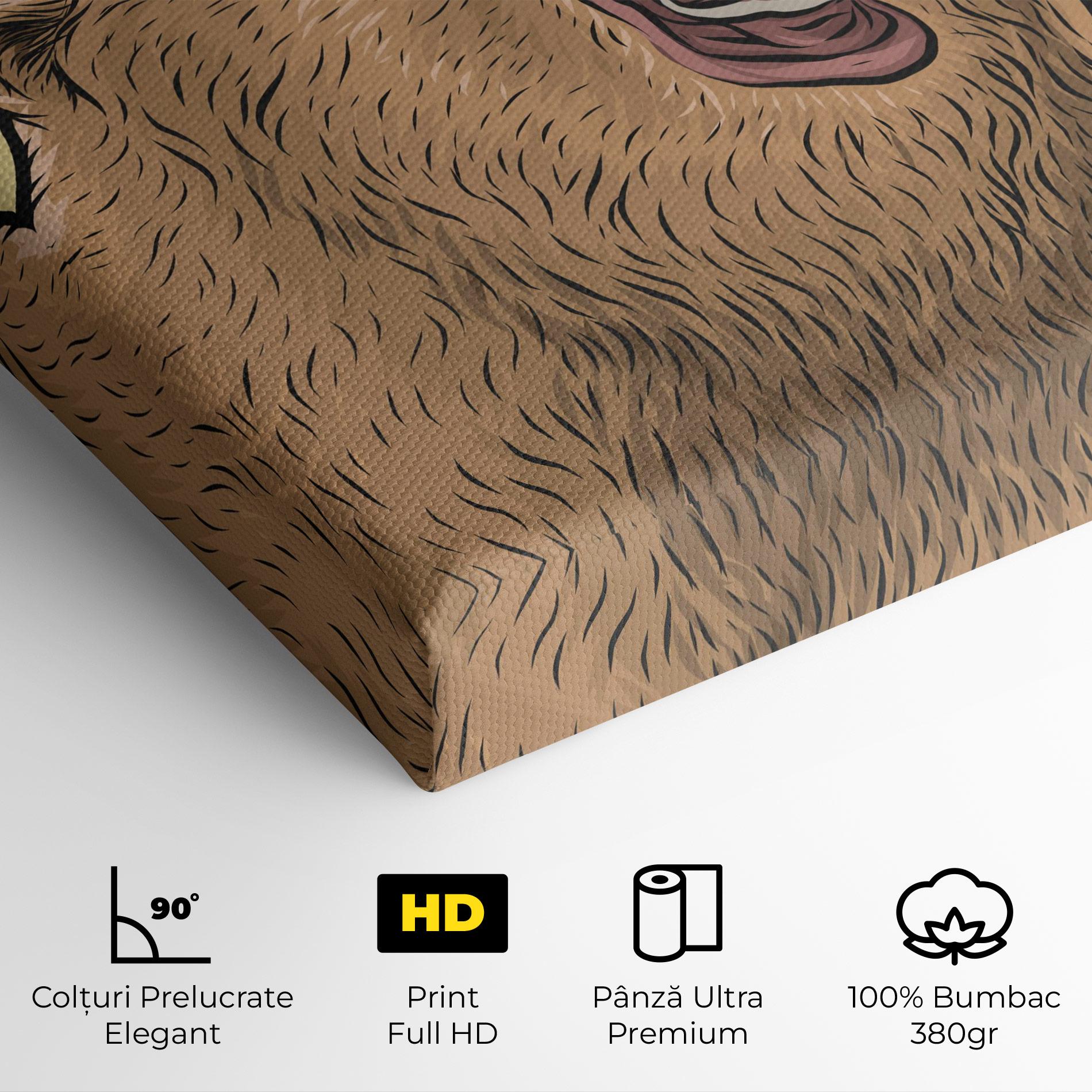 Tablou Canvas Bear Singing mockup 4