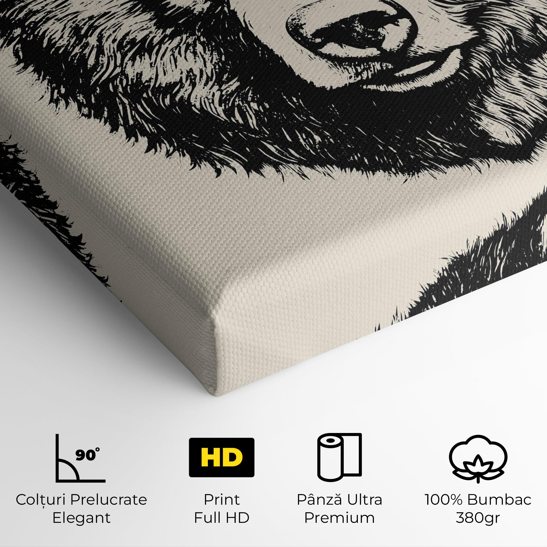 Tablou Canvas Cream Head Bear mockup 4