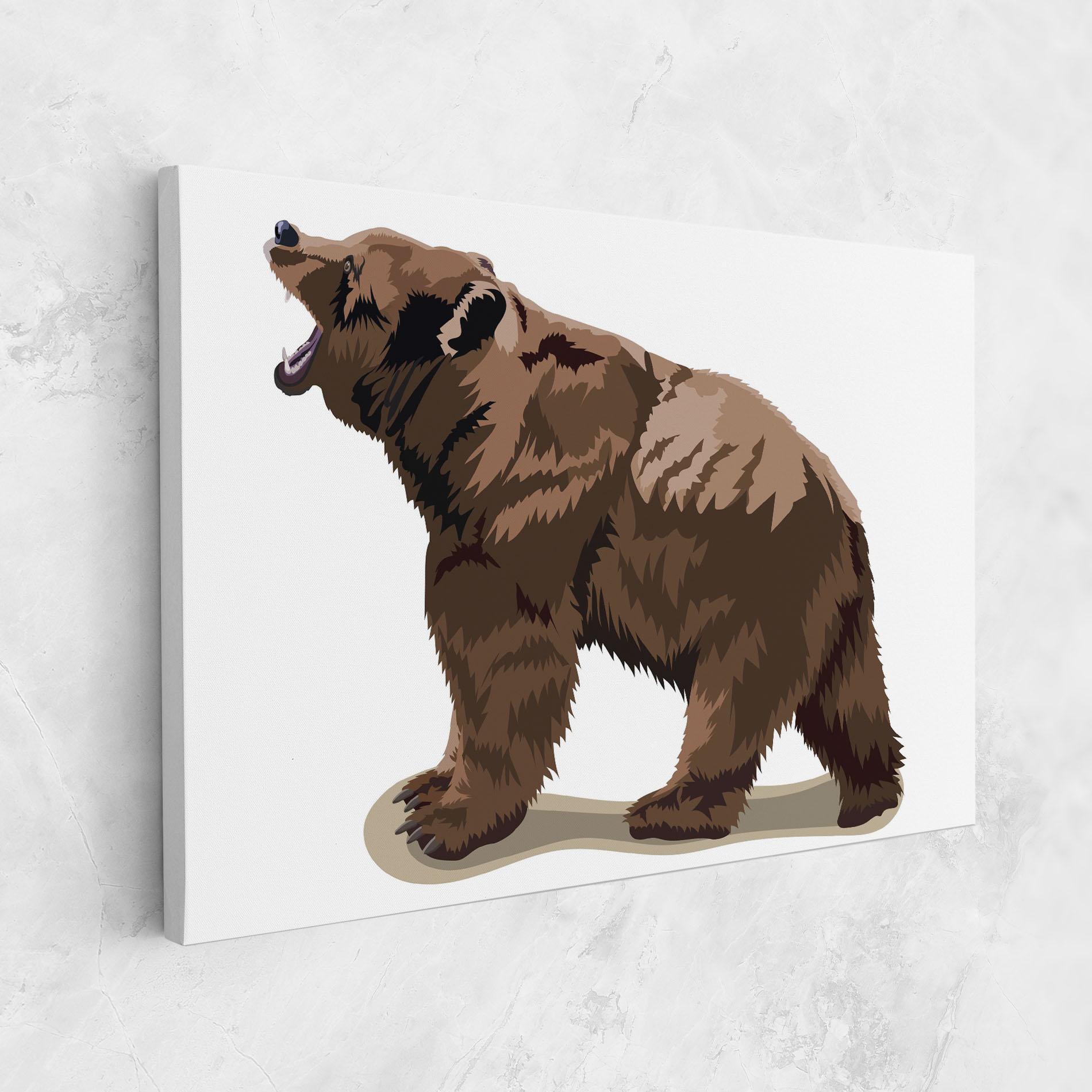 Tablou Canvas Angry Walking Bear mockup 1