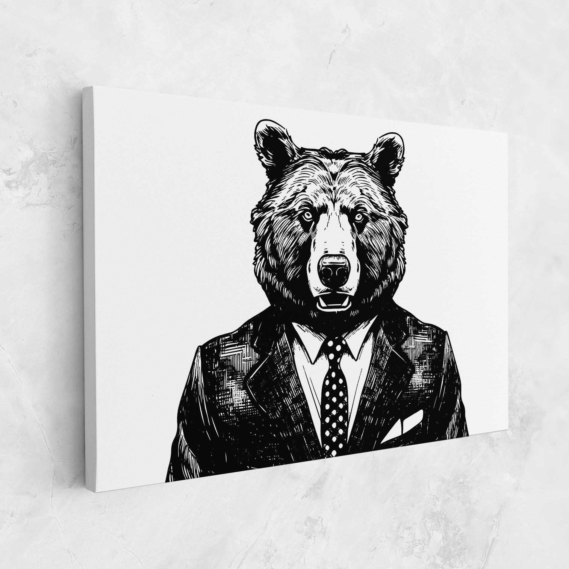 Bear In Suit mockup 1
