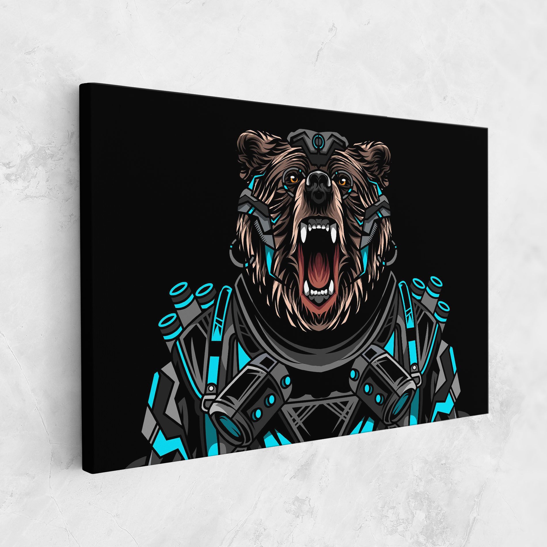 Black Cyborg Bear mockup 1
