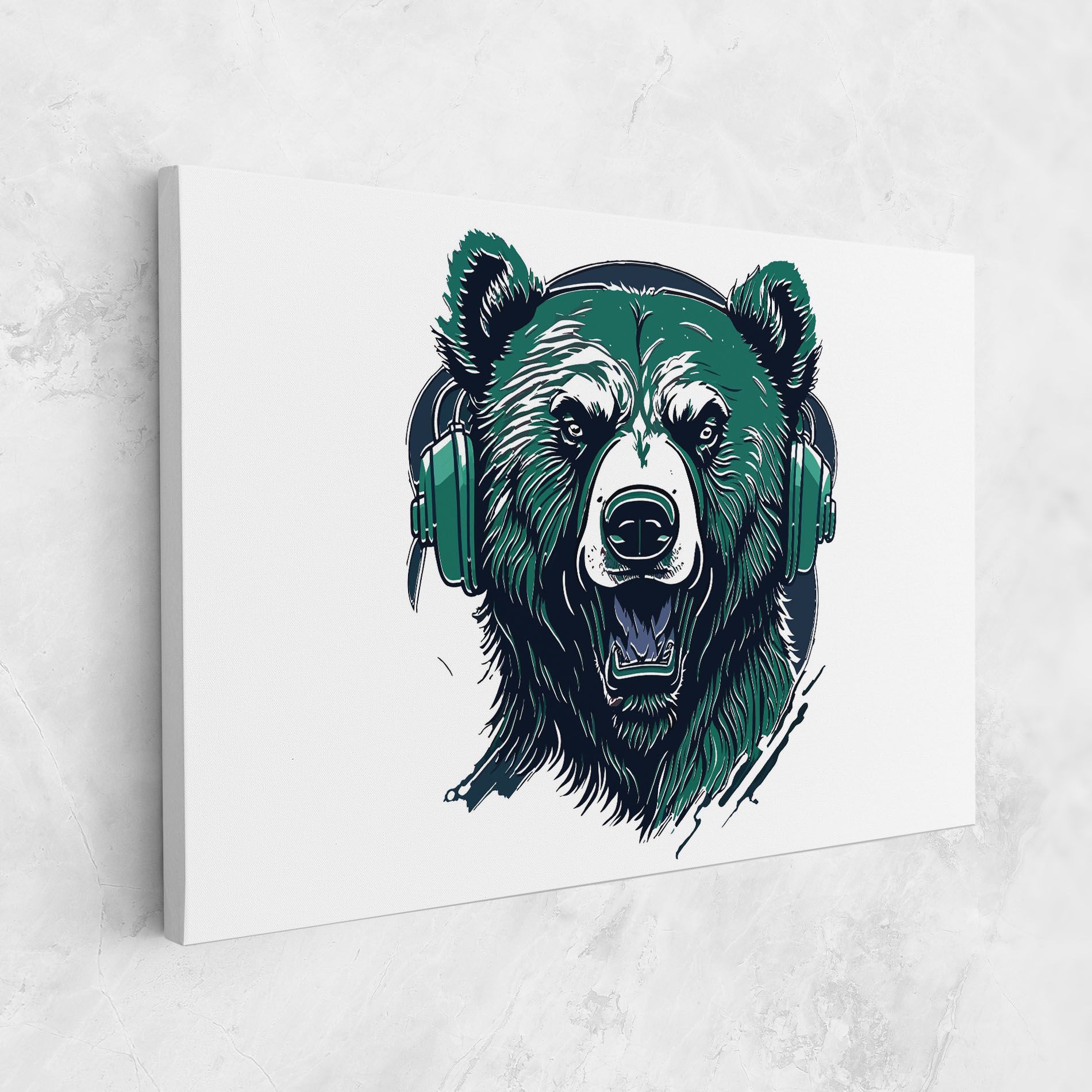 Green Music Bear mockup 1