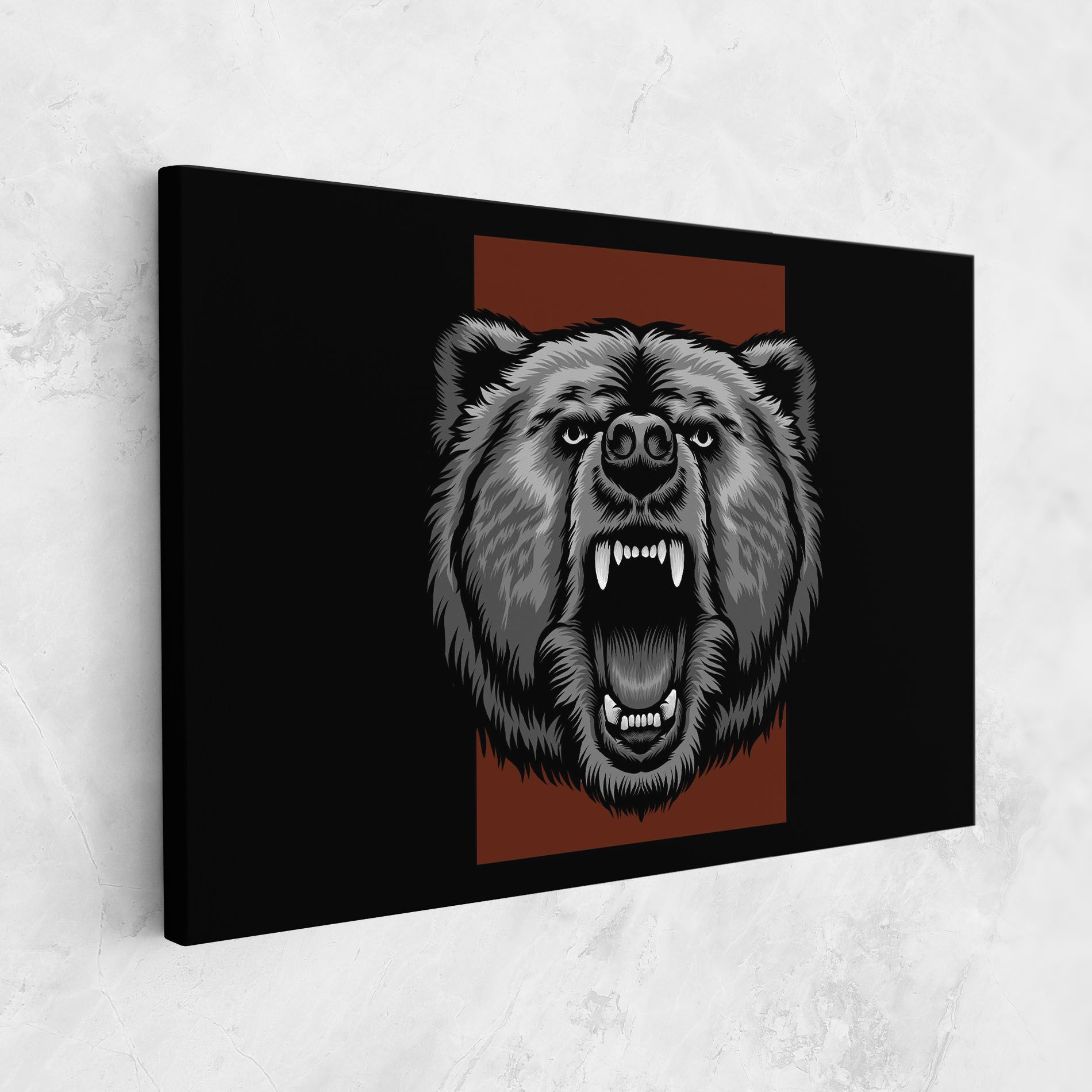 Grey Bear Head mockup 1