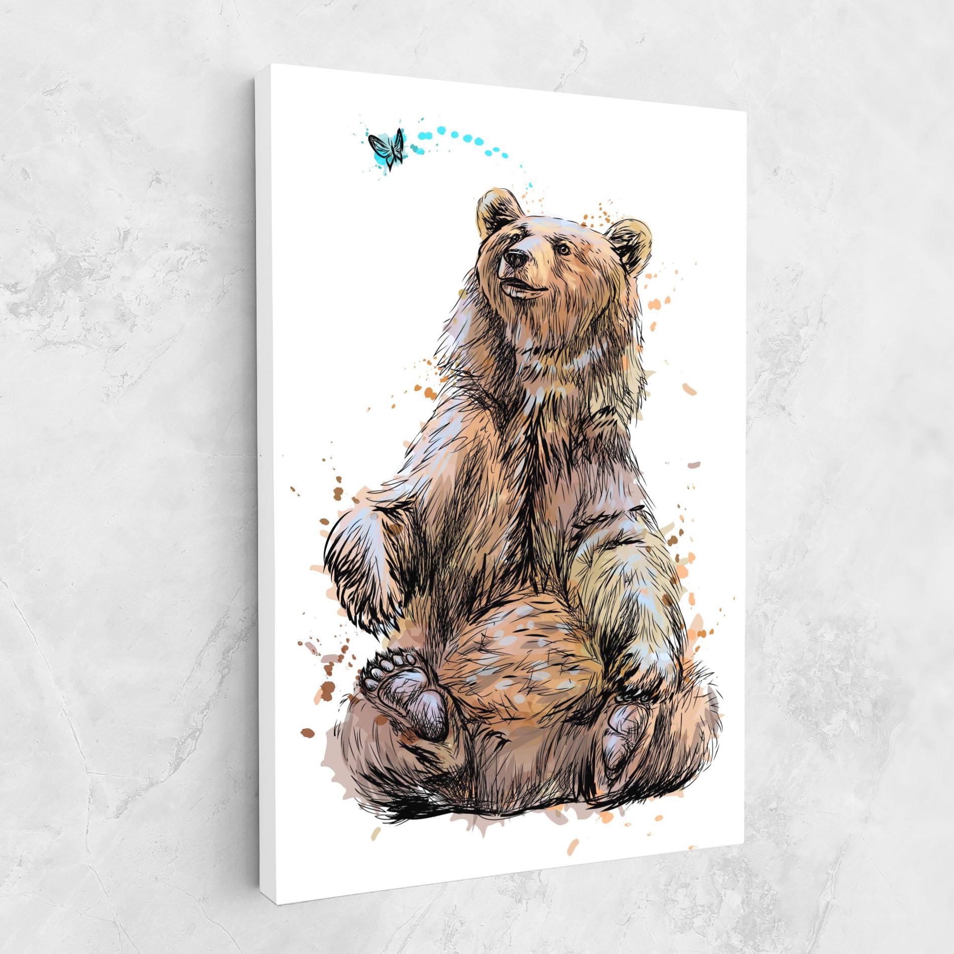 Tablou Canvas Butterfly Bear mockup 1