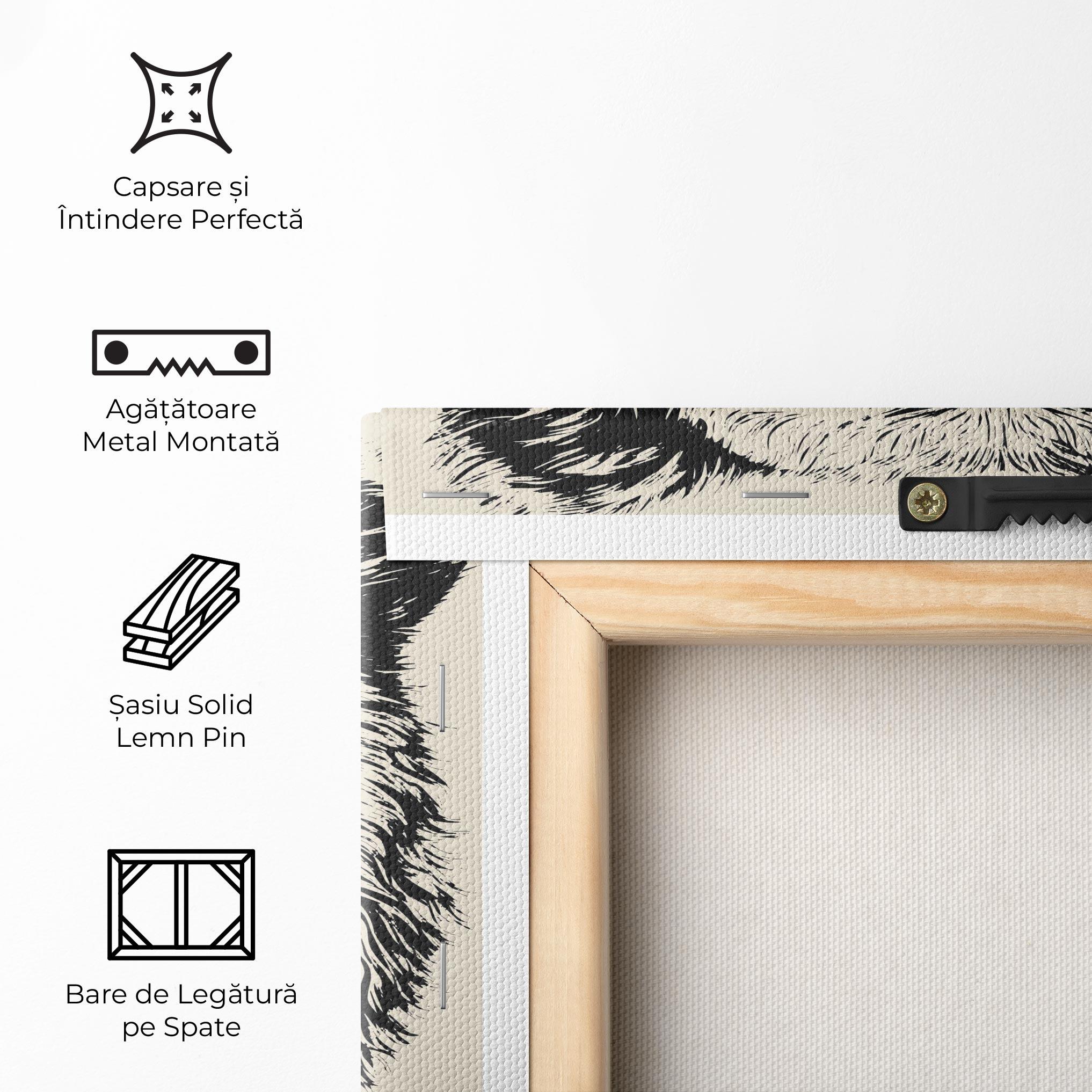 Tablou Canvas Cream Head Bear mockup 5
