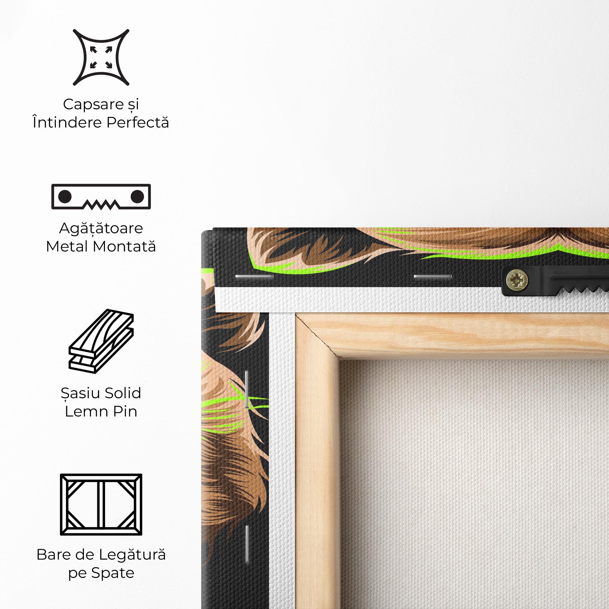 Tablou Canvas Green Line Bear mockup 5