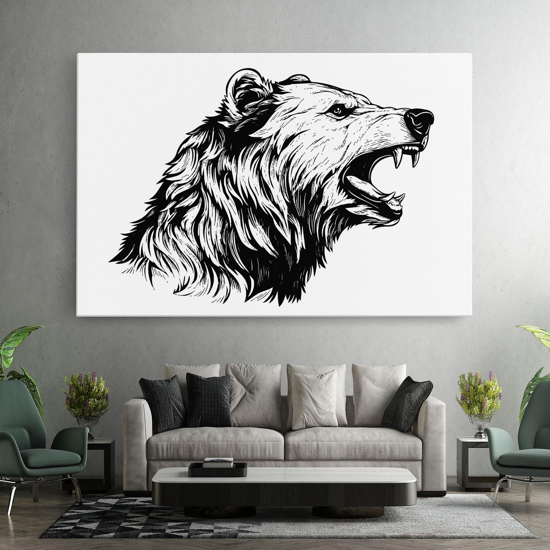 Tablou Canvas Angry Bear mockup 7