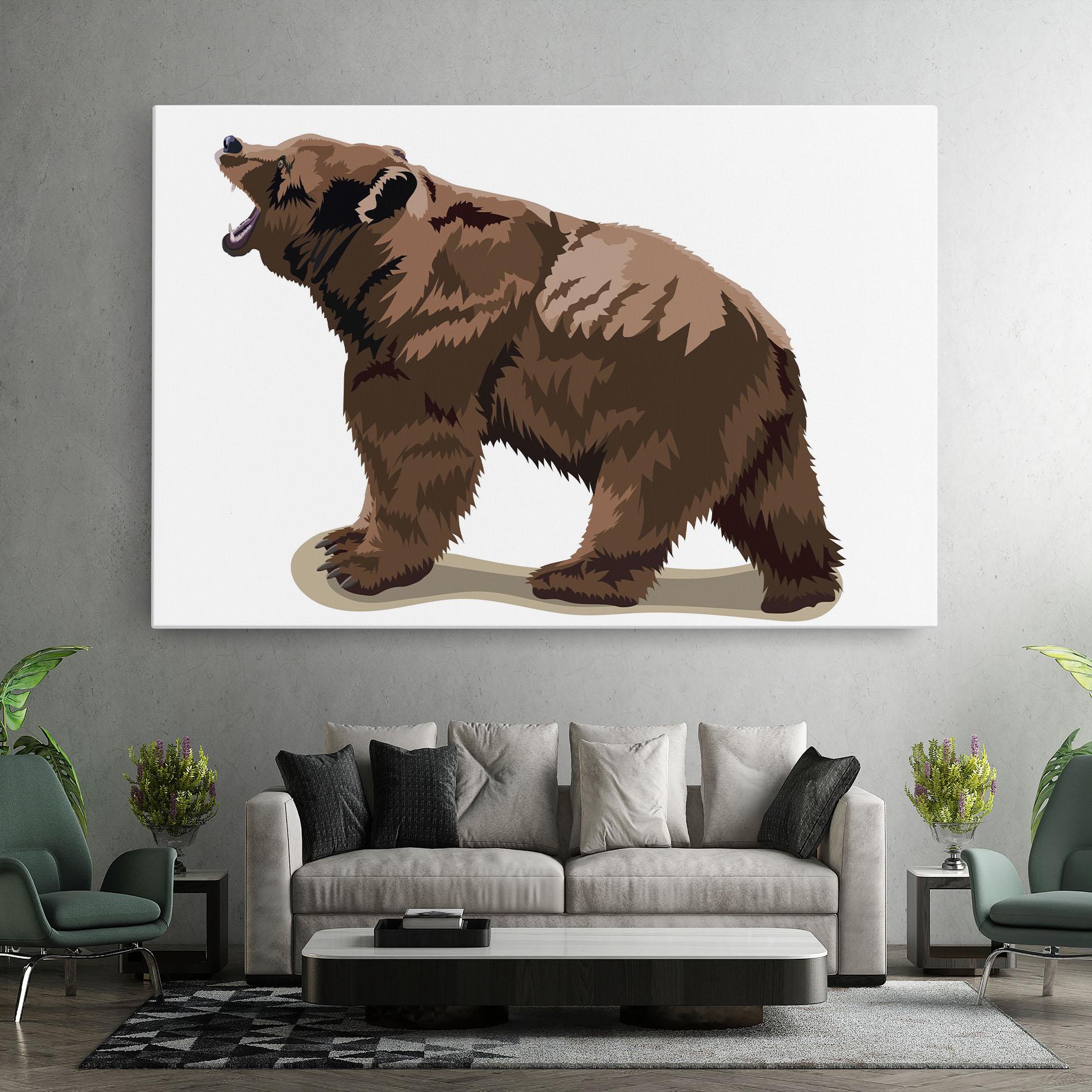 Tablou Canvas Angry Walking Bear mockup 7
