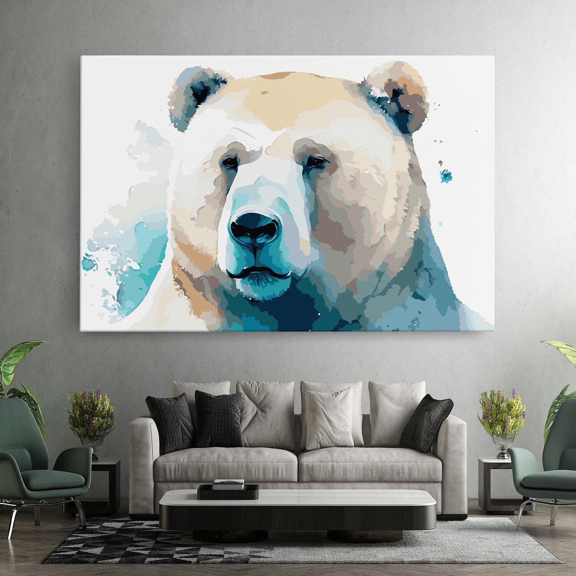 Tablou Canvas Big Watercolor Bear mockup 7