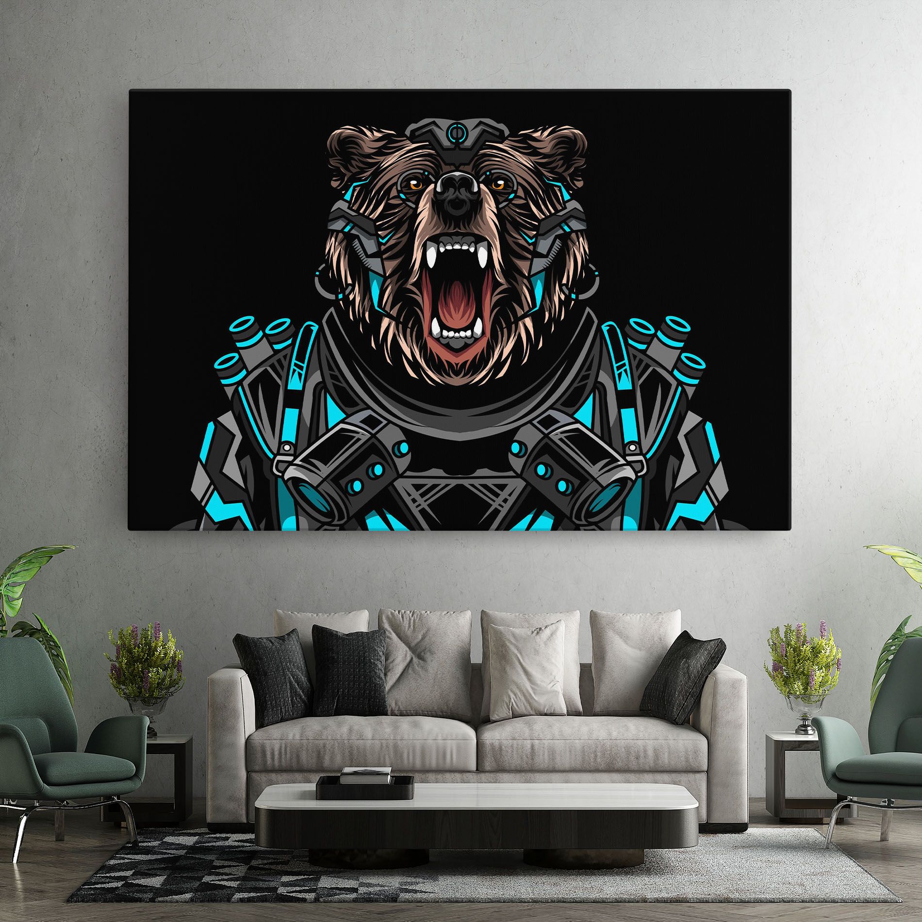 Black Cyborg Bear mockup 7