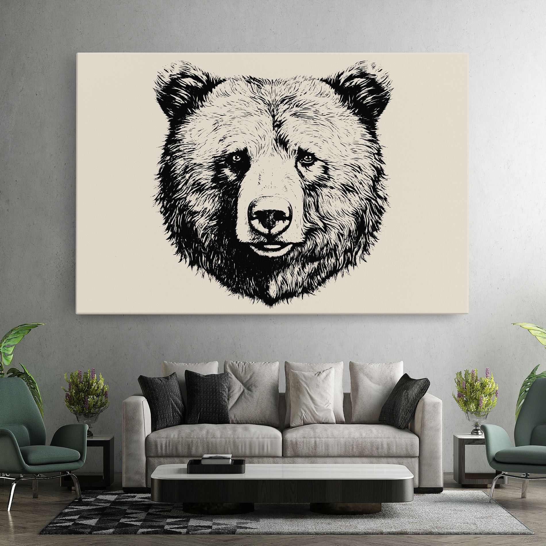 Cream Head Bear mockup 7
