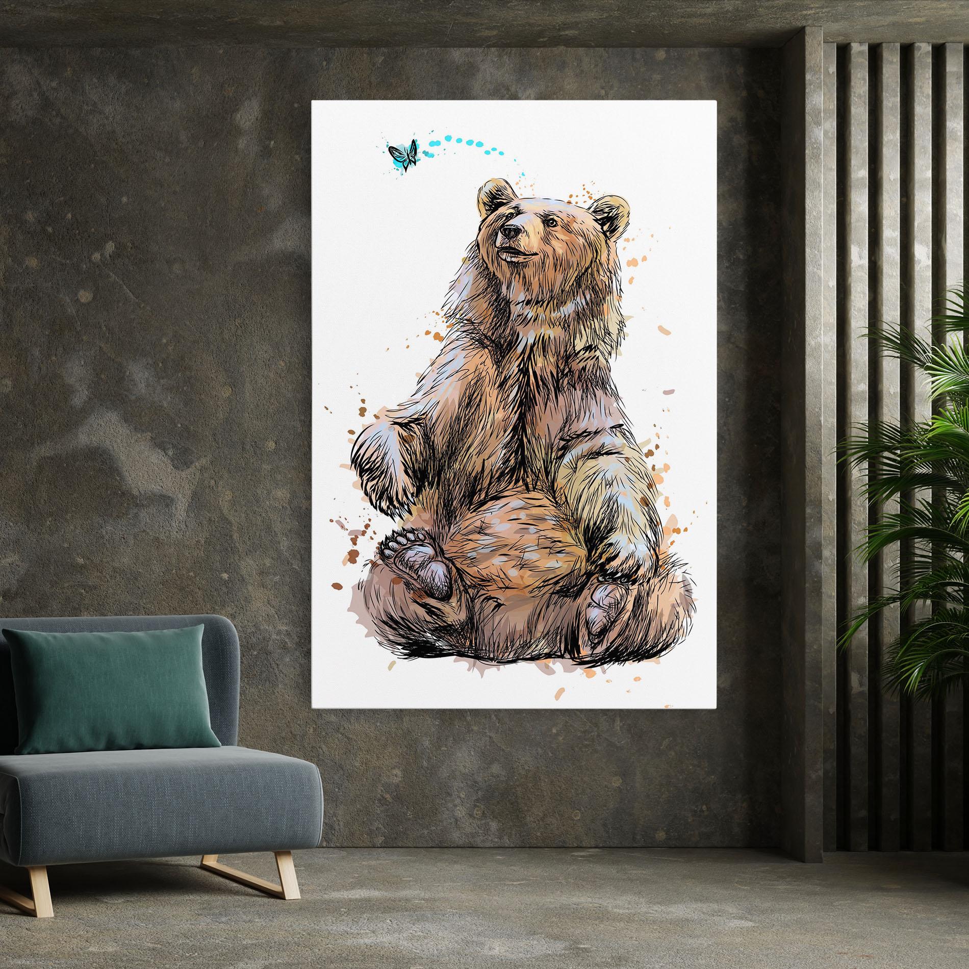 Tablou Canvas Butterfly Bear mockup 7