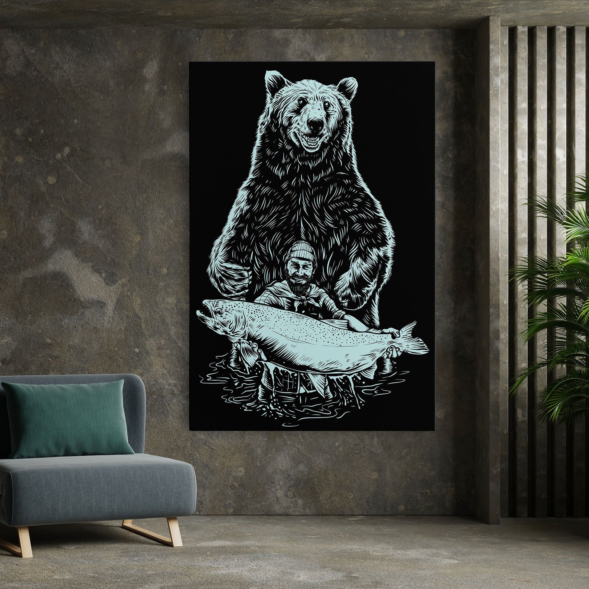 Fishing Bear mockup 7