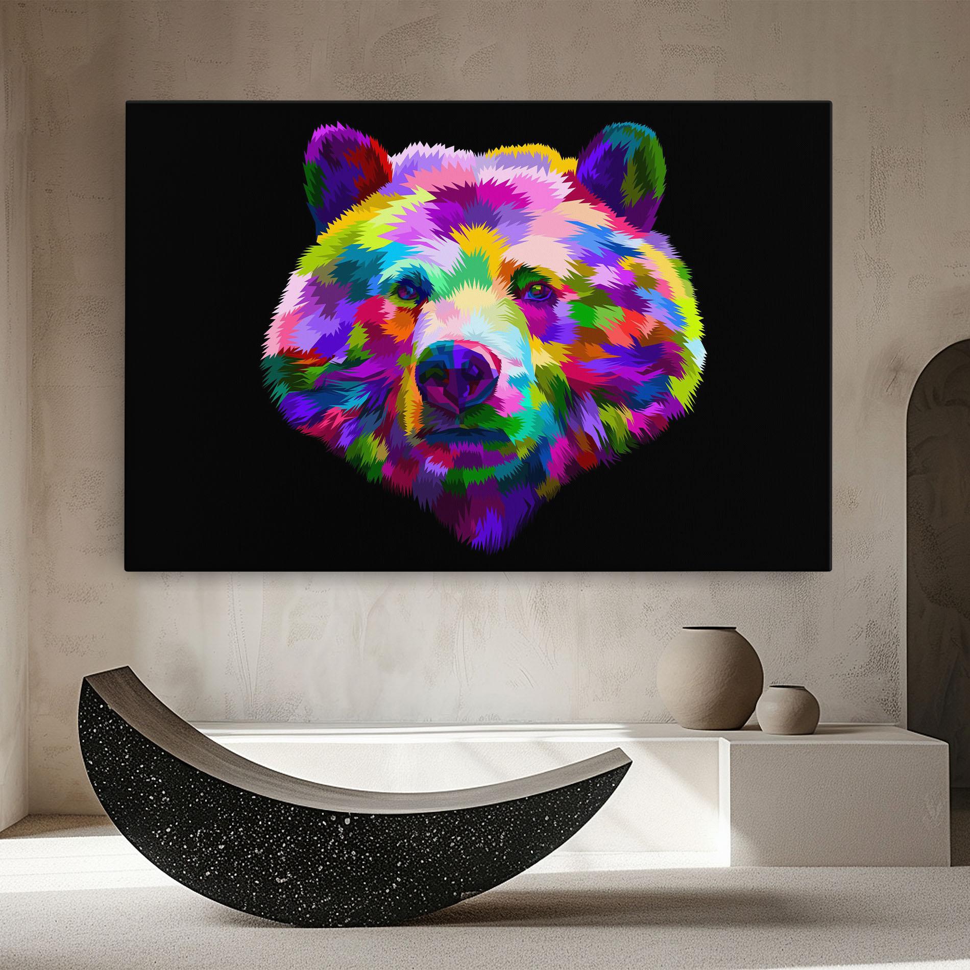 Tablou Canvas Bear Head Art mockup 8