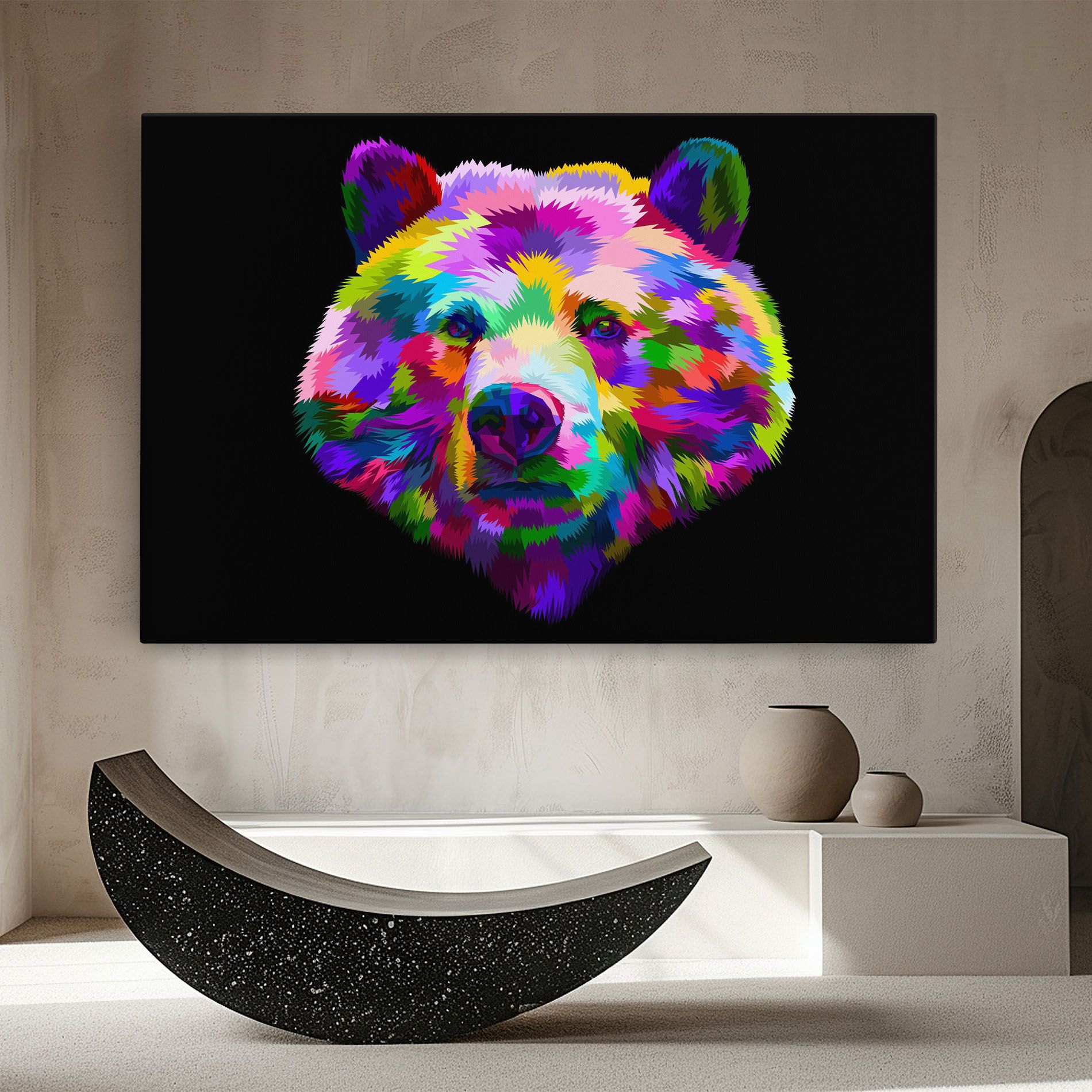 Bear Head Art mockup 8