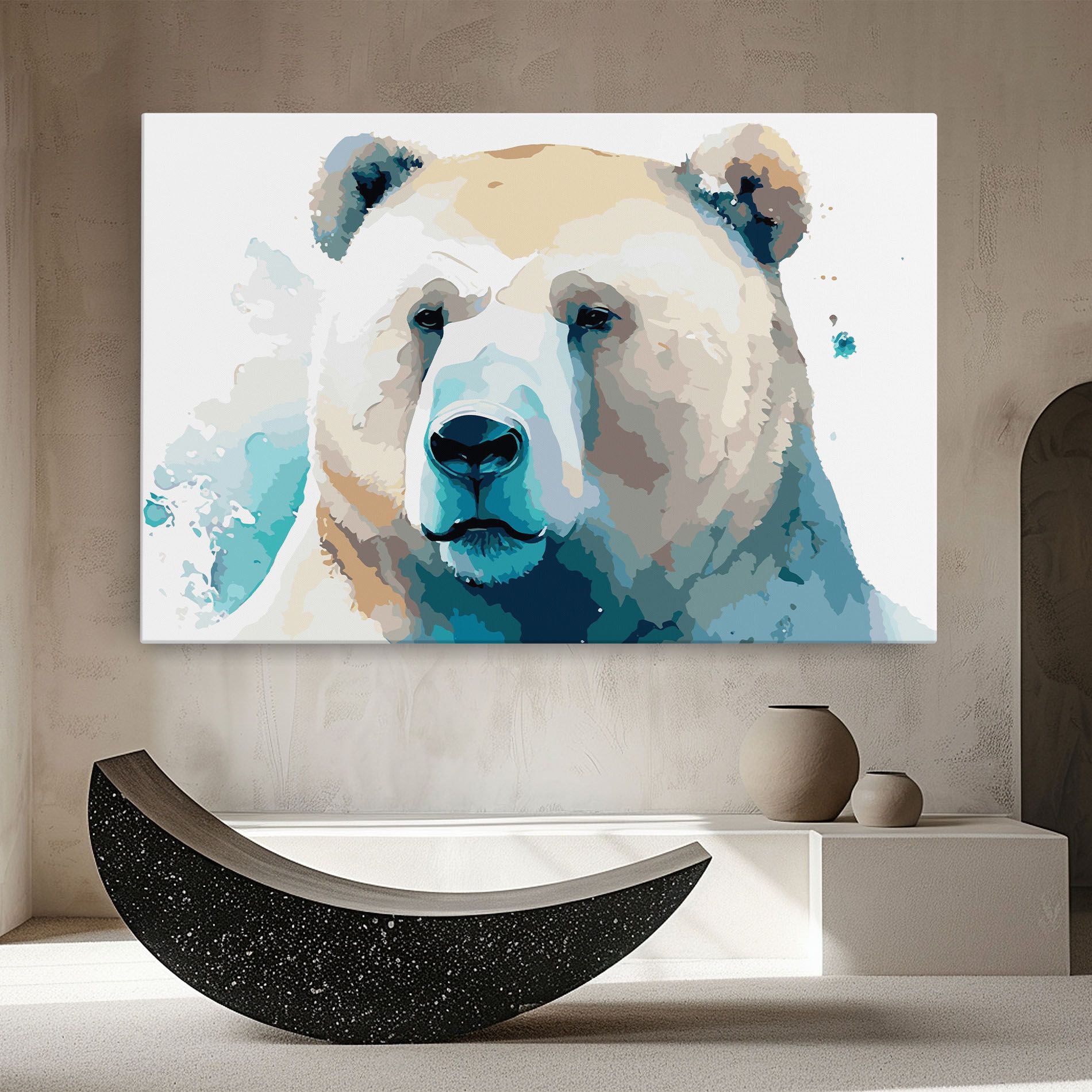Big Watercolor Bear mockup 8