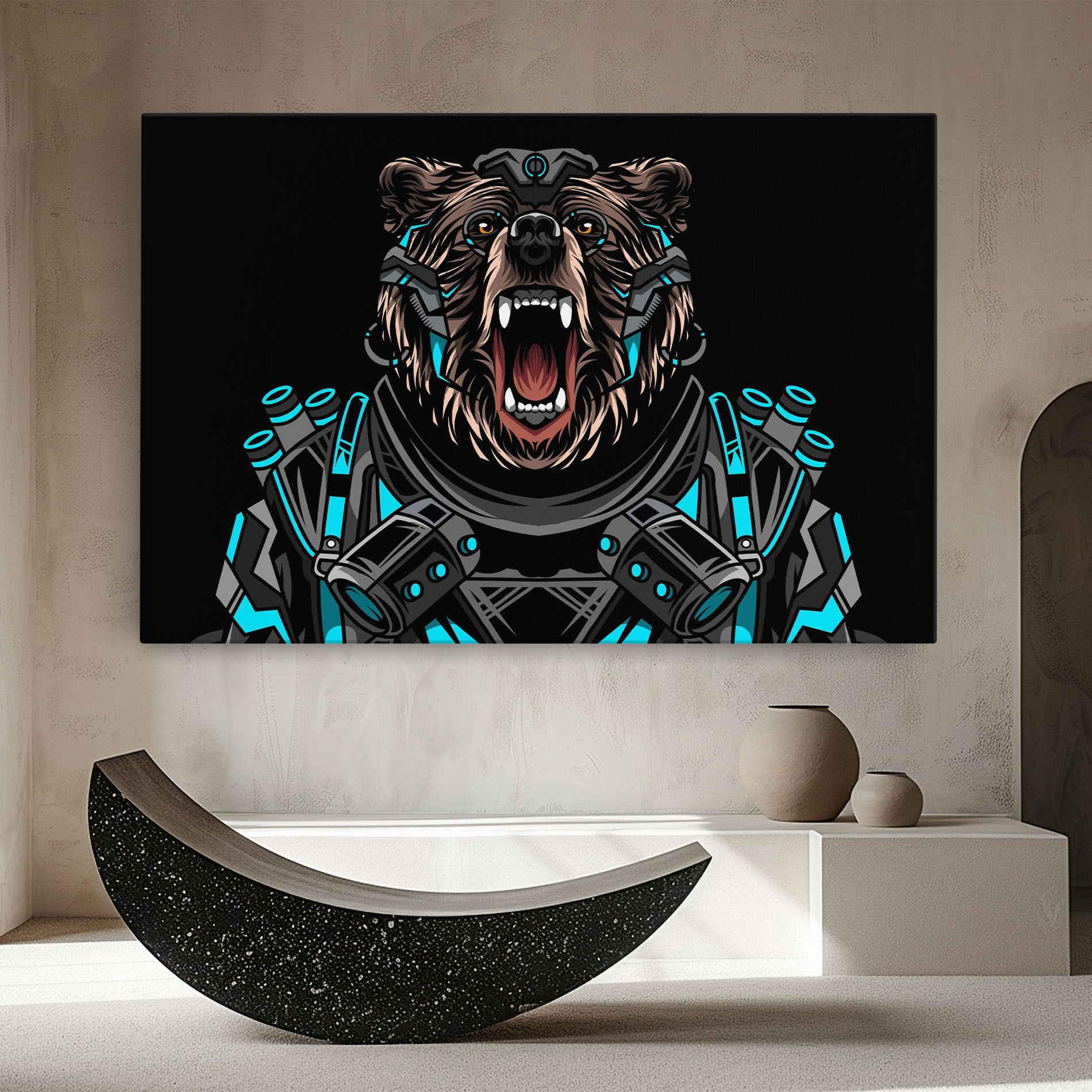 Black Cyborg Bear mockup 8