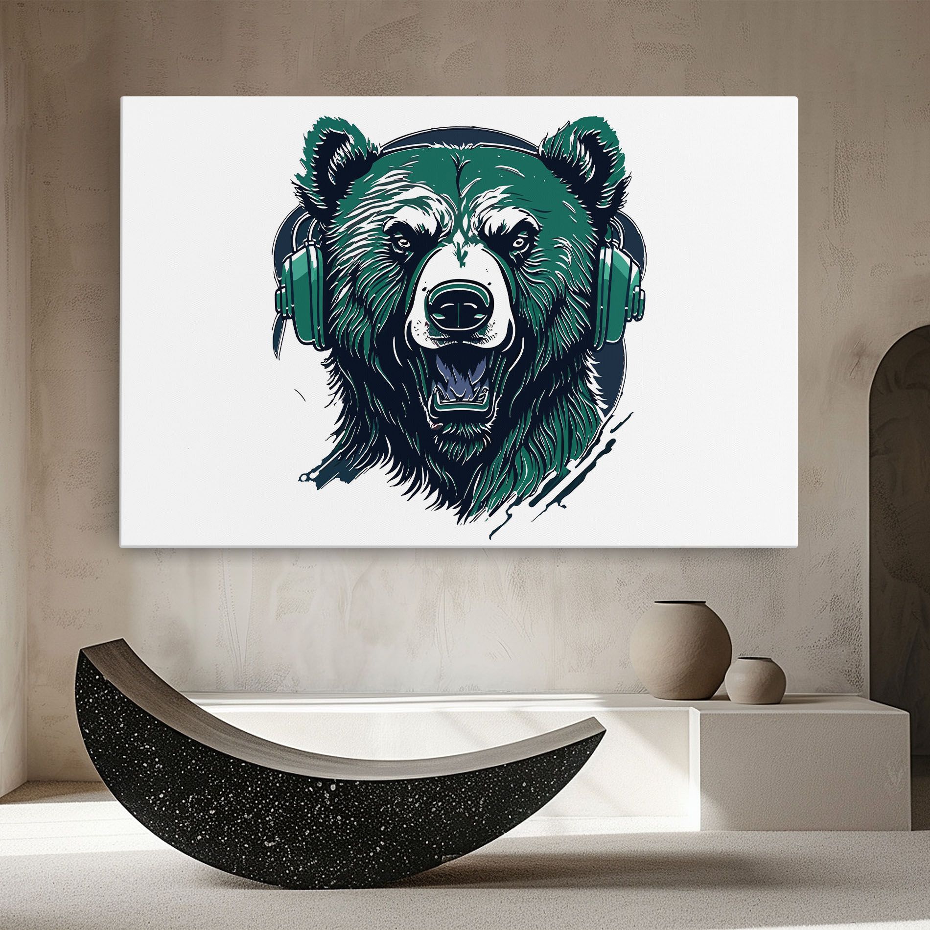 Green Music Bear mockup 8
