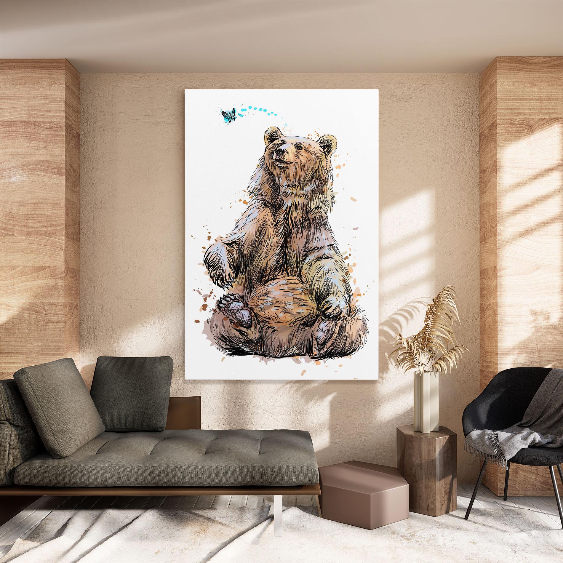 Tablou Canvas Butterfly Bear mockup 8