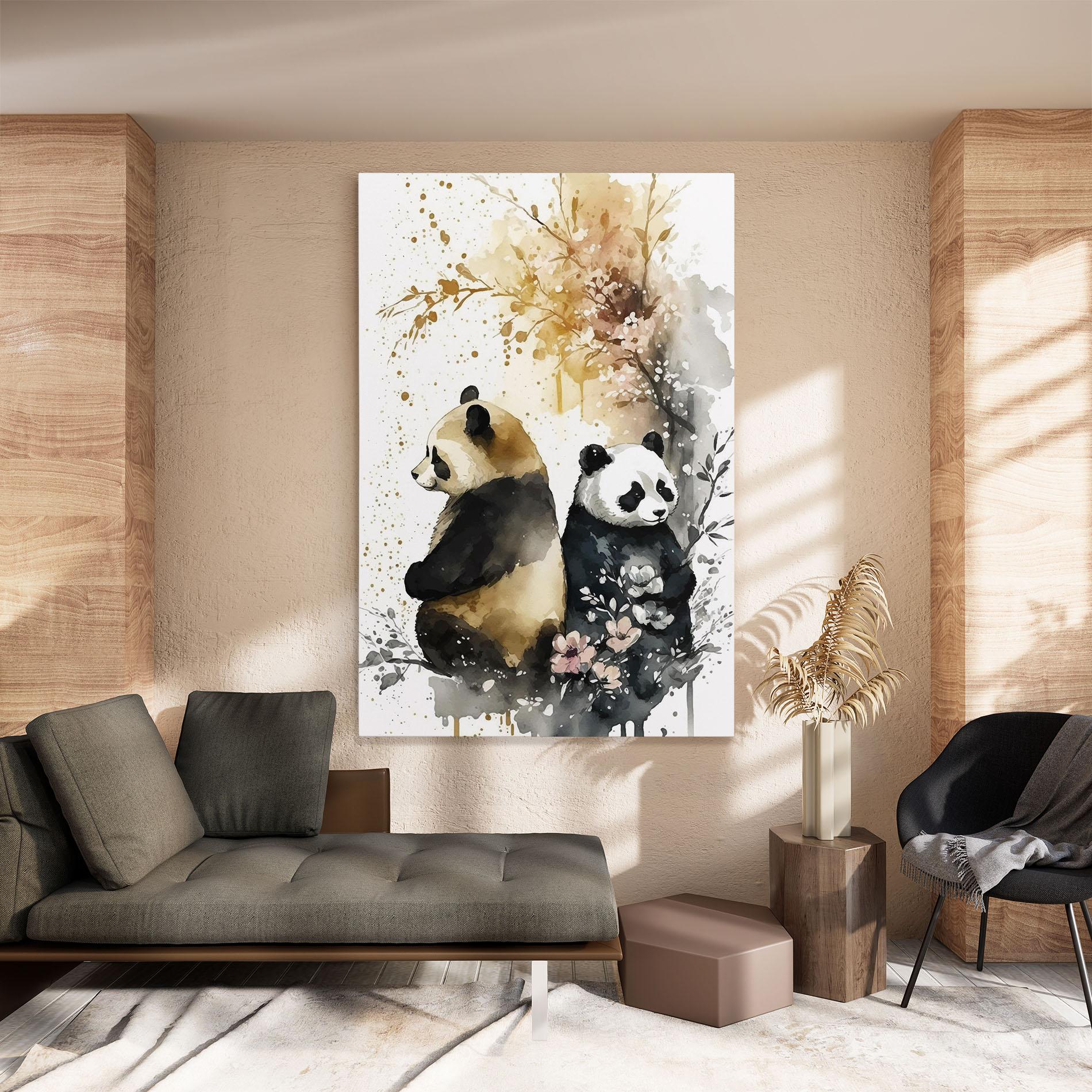 Tablou Canvas Gold Panda Art mockup 8