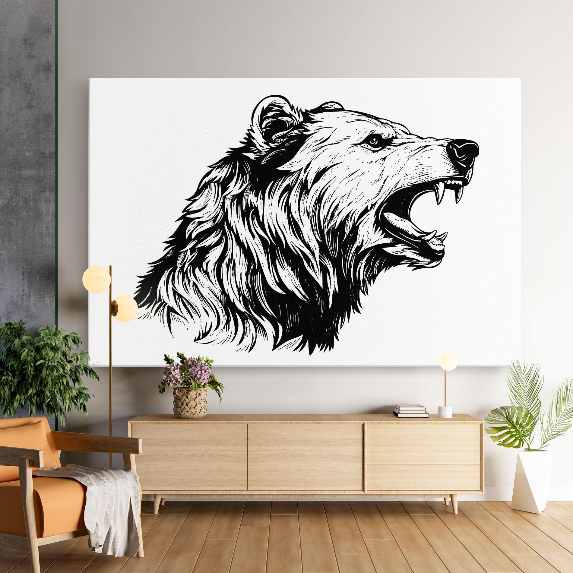 Tablou Canvas Angry Bear mockup 9