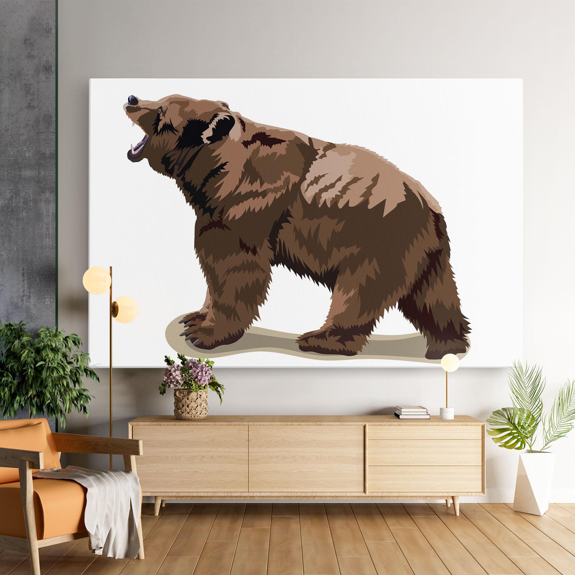 Tablou Canvas Angry Walking Bear mockup 9