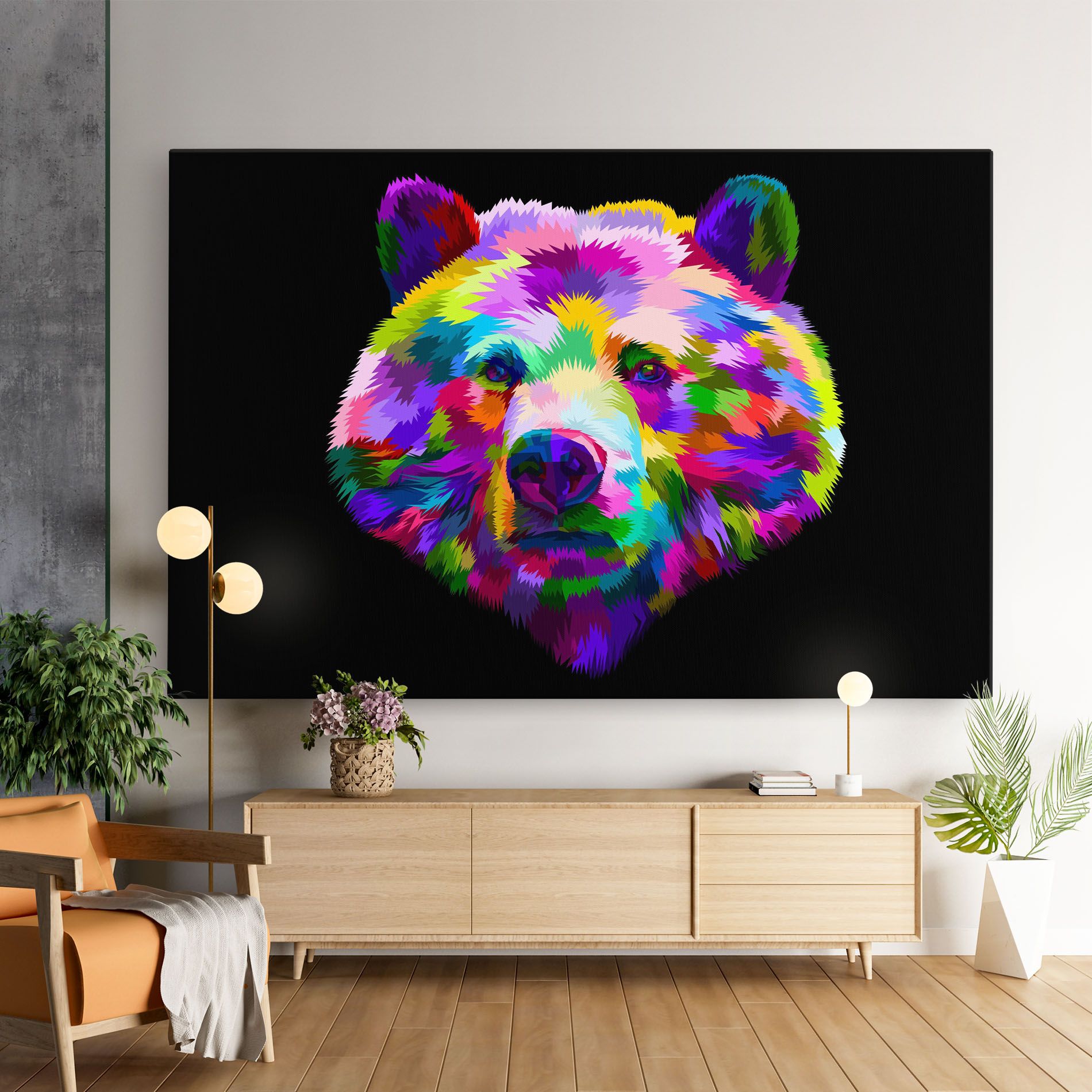 Bear Head Art mockup 9