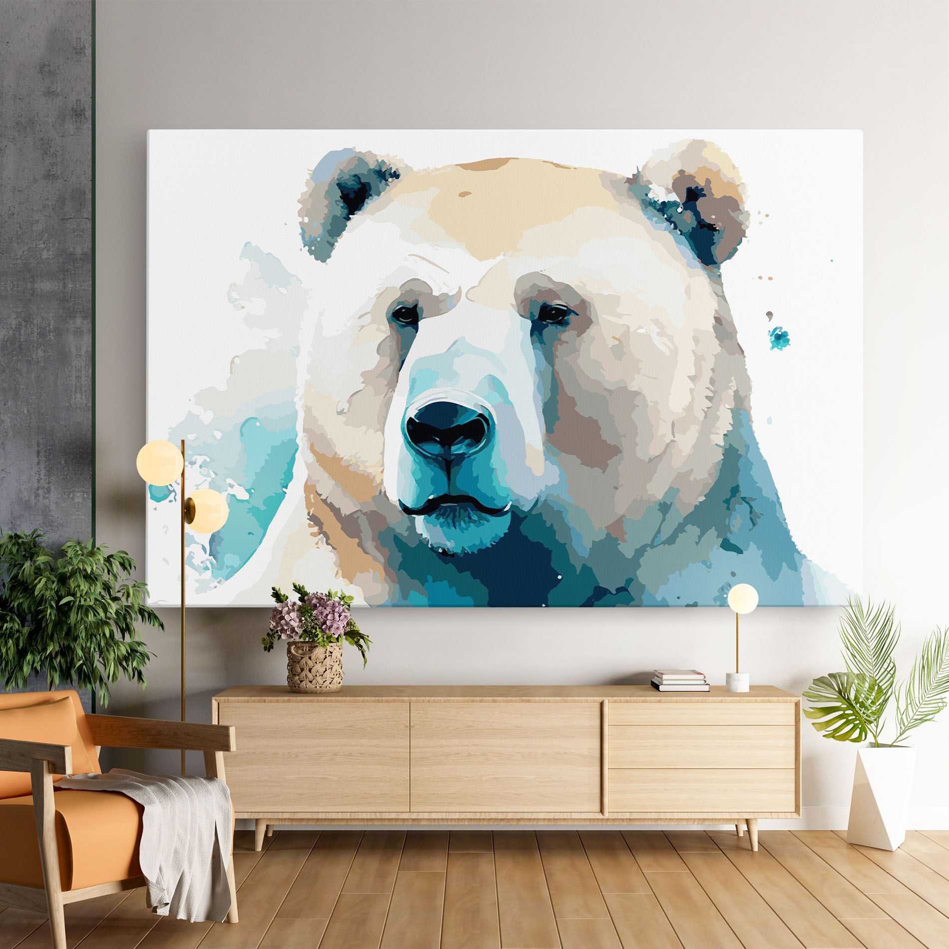 Big Watercolor Bear mockup 9
