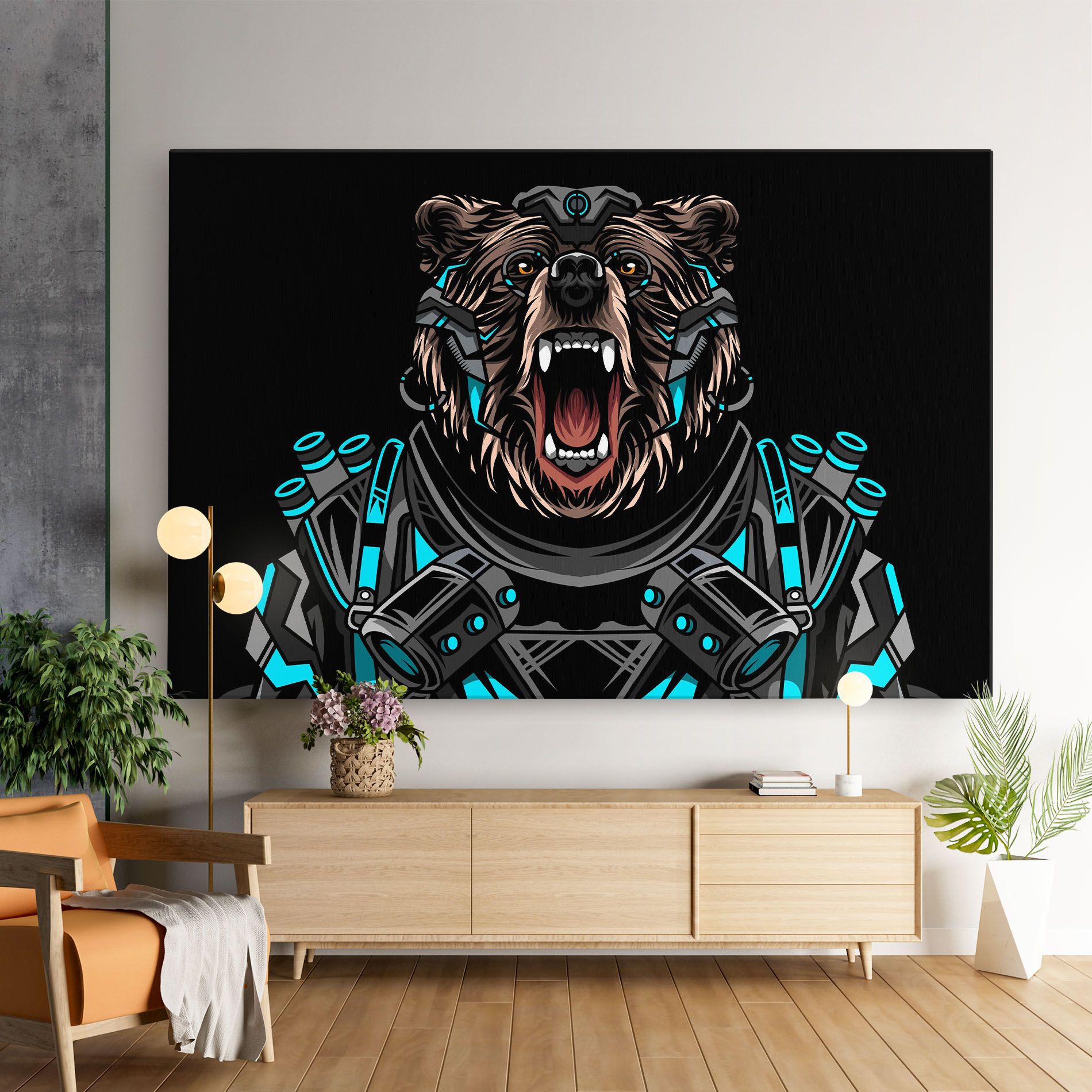 Black Cyborg Bear mockup 9