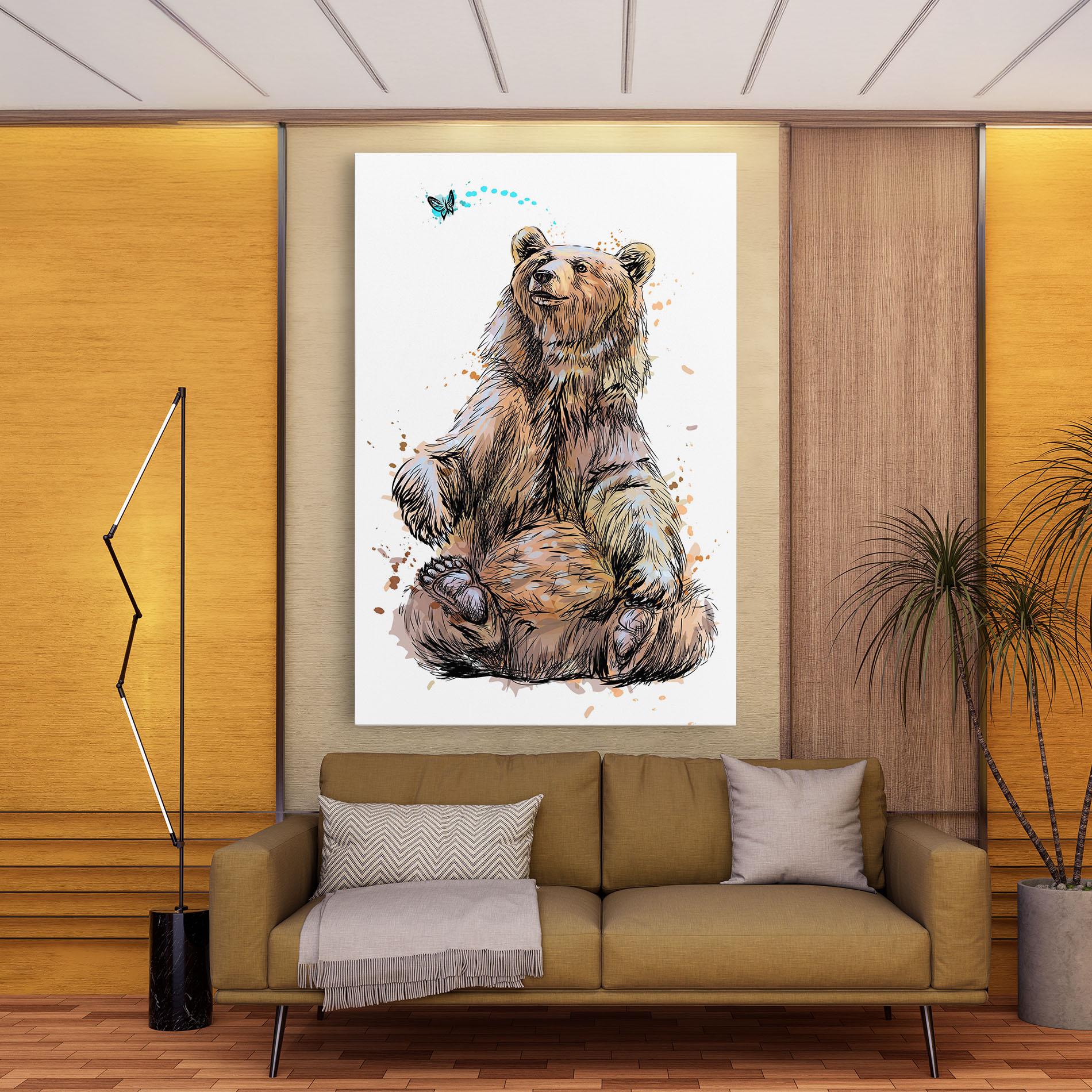 Tablou Canvas Butterfly Bear mockup 9