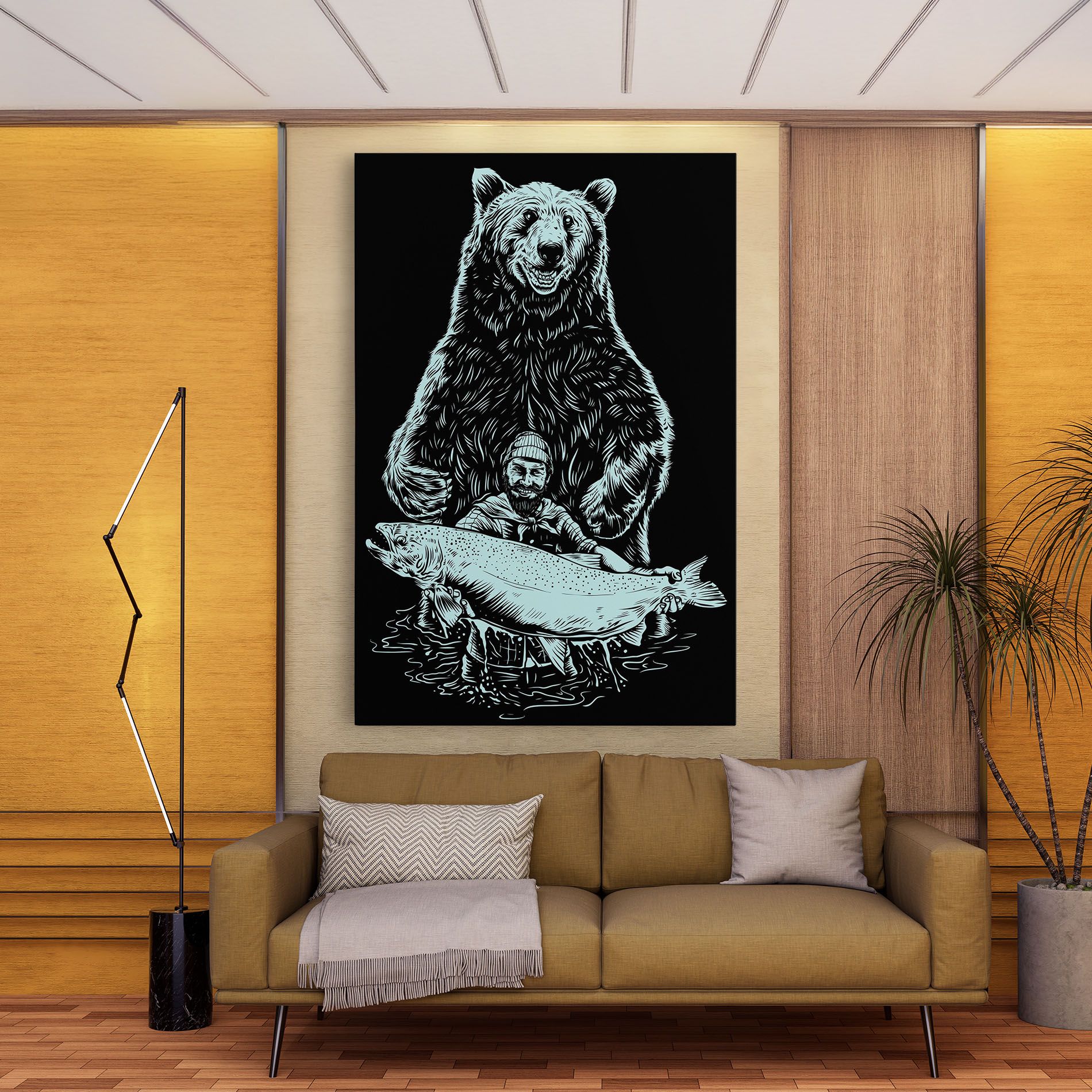 Fishing Bear mockup 9