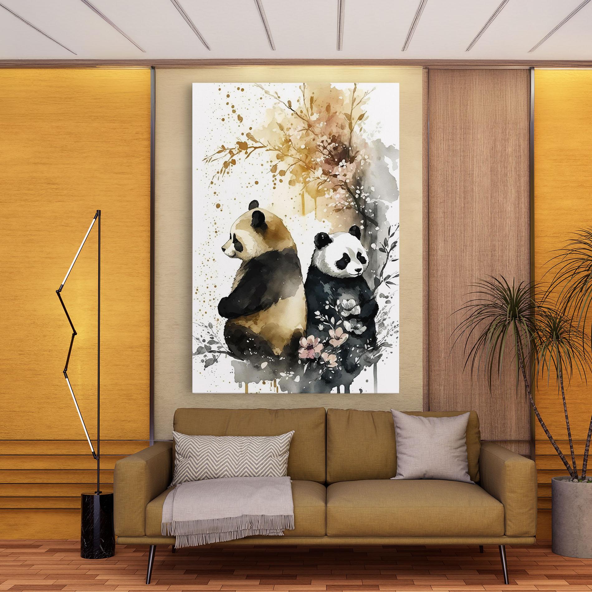 Tablou Canvas Gold Panda Art mockup 9