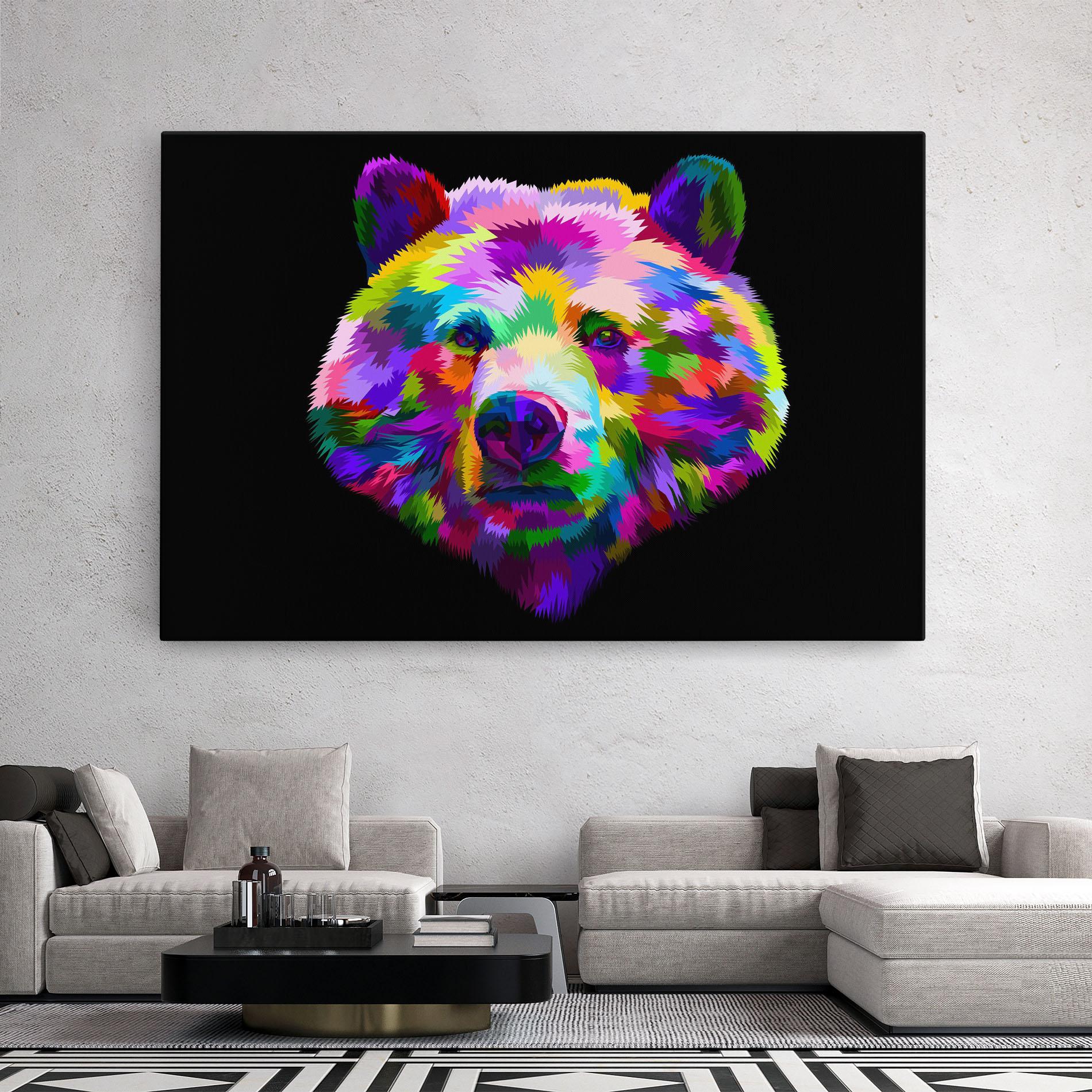 Tablou Canvas Bear Head Art mockup 2