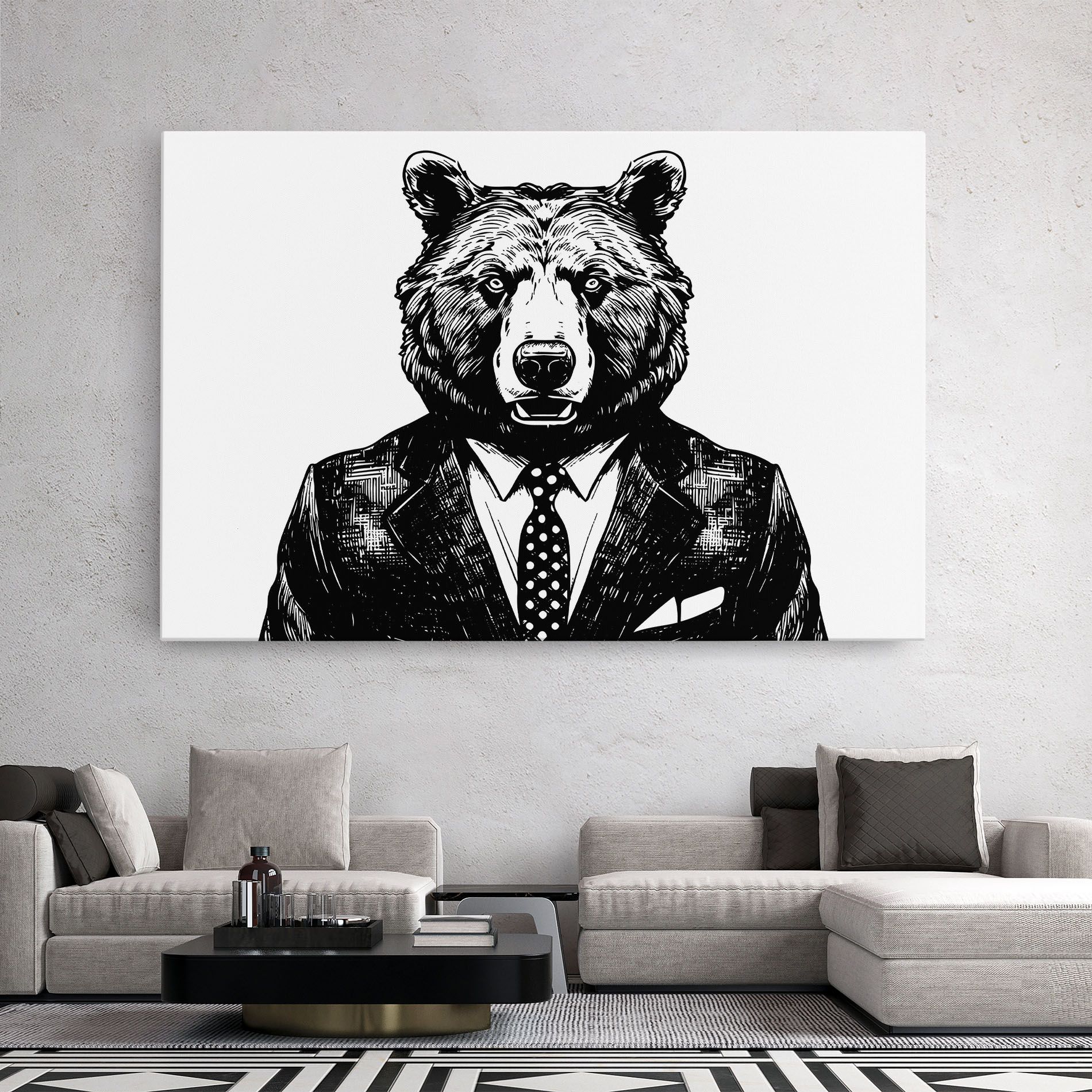 Bear In Suit mockup 2