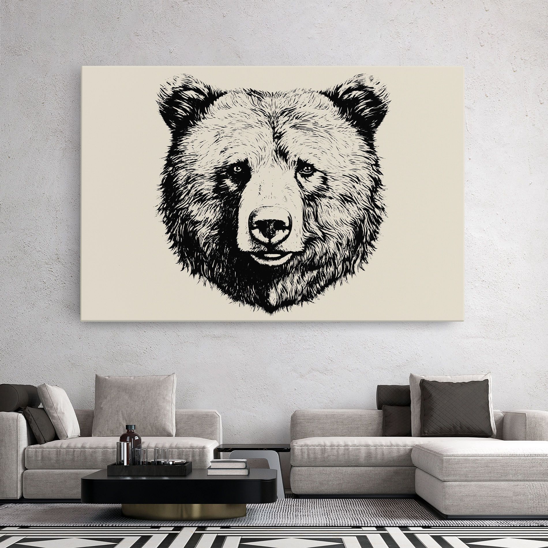 Cream Head Bear mockup 2