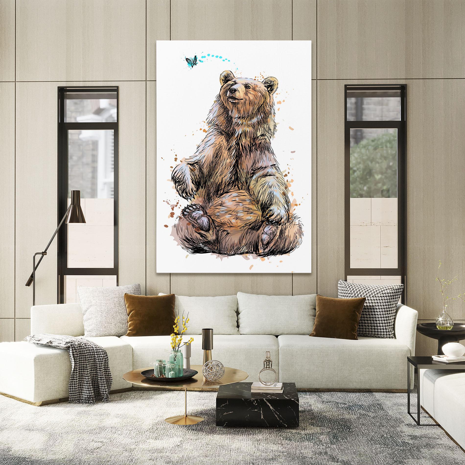 Tablou Canvas Butterfly Bear mockup 2