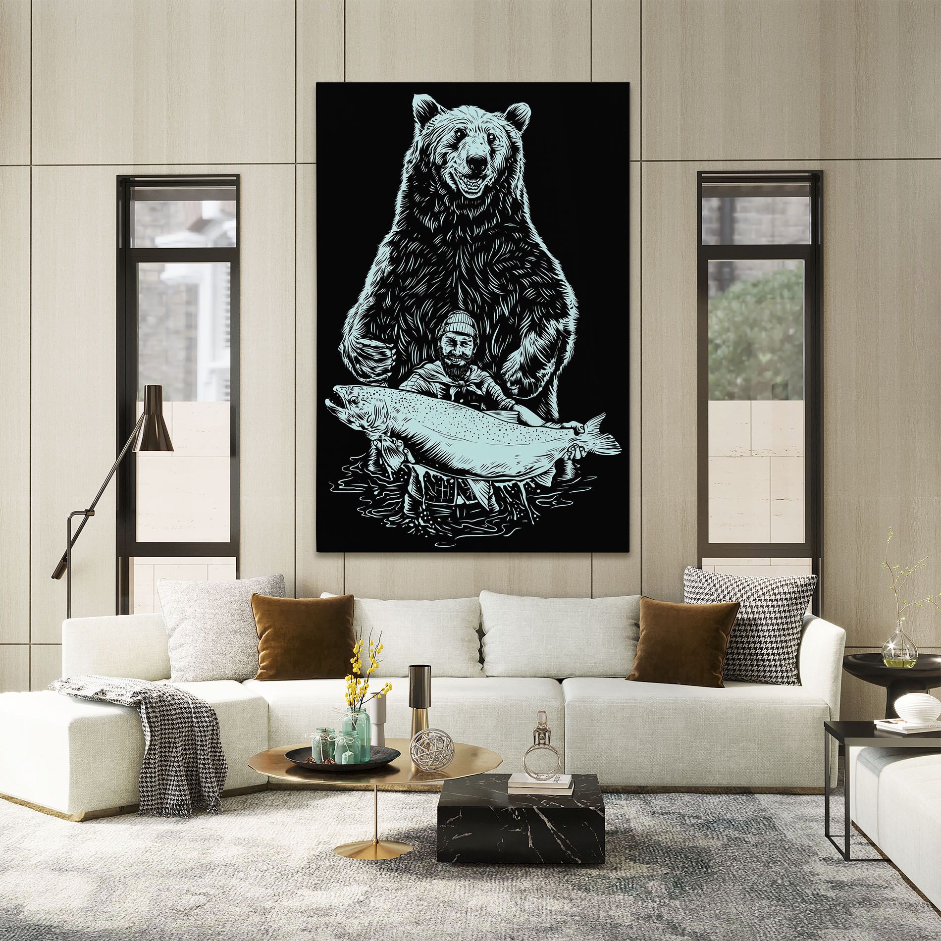 Fishing Bear mockup 2