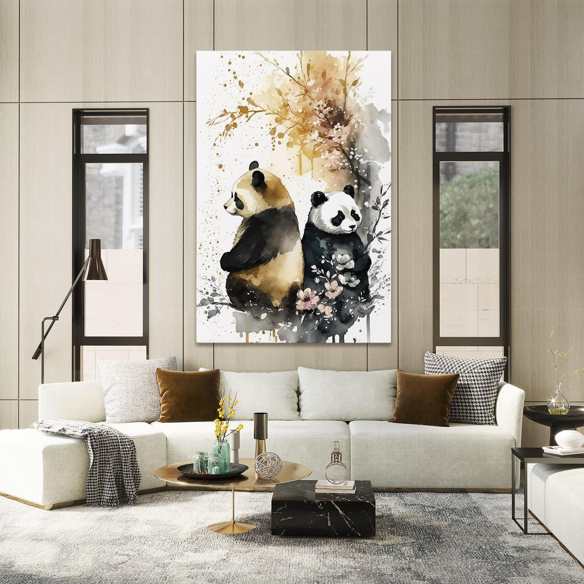 Tablou Canvas Gold Panda Art mockup 2