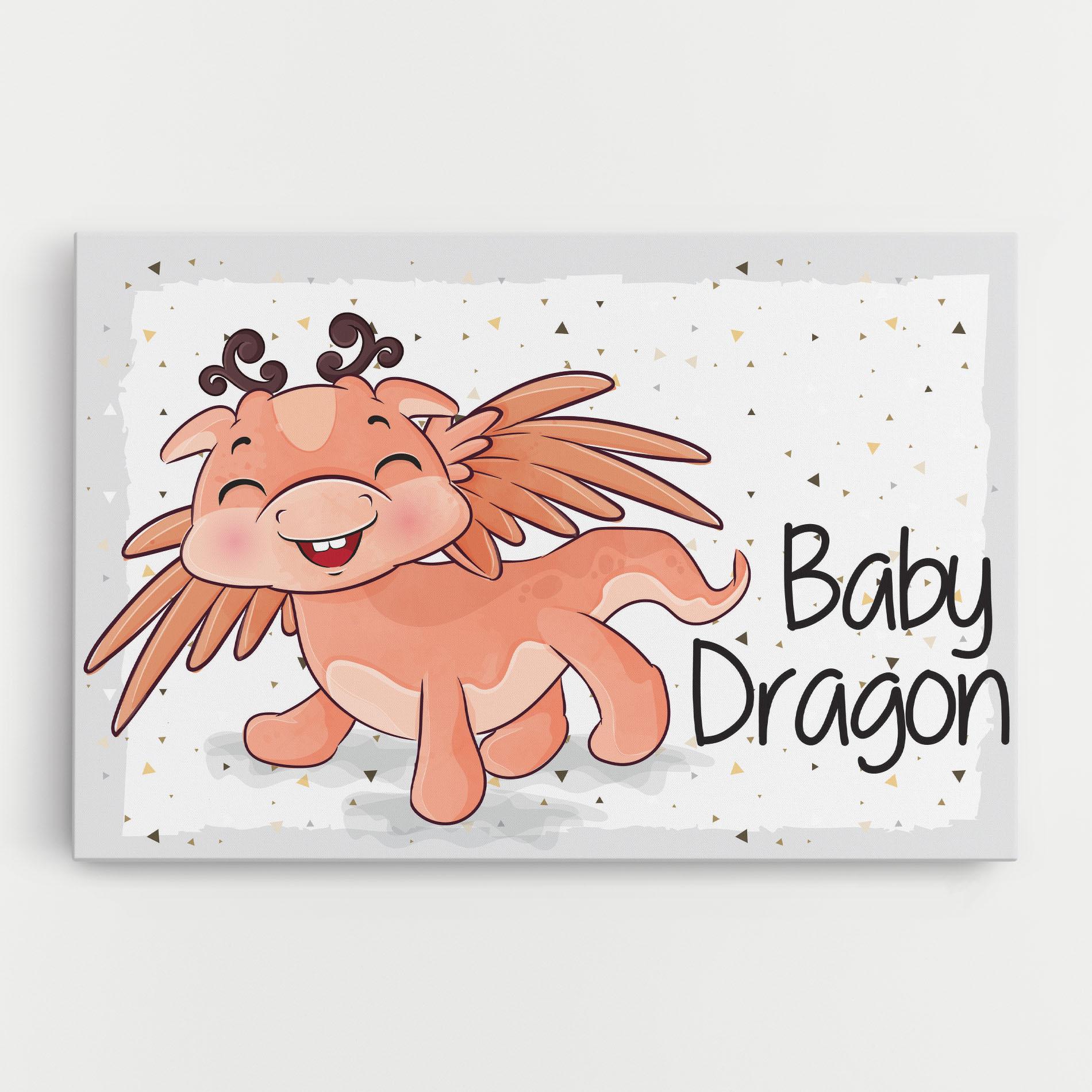 Tablou Canvas Baby Cute Dragon mockup 0
