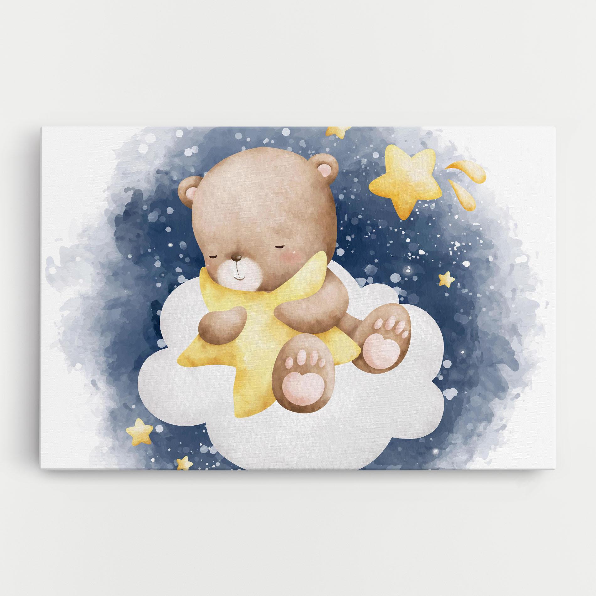 Tablou Canvas Bear Cloud Star mockup 0