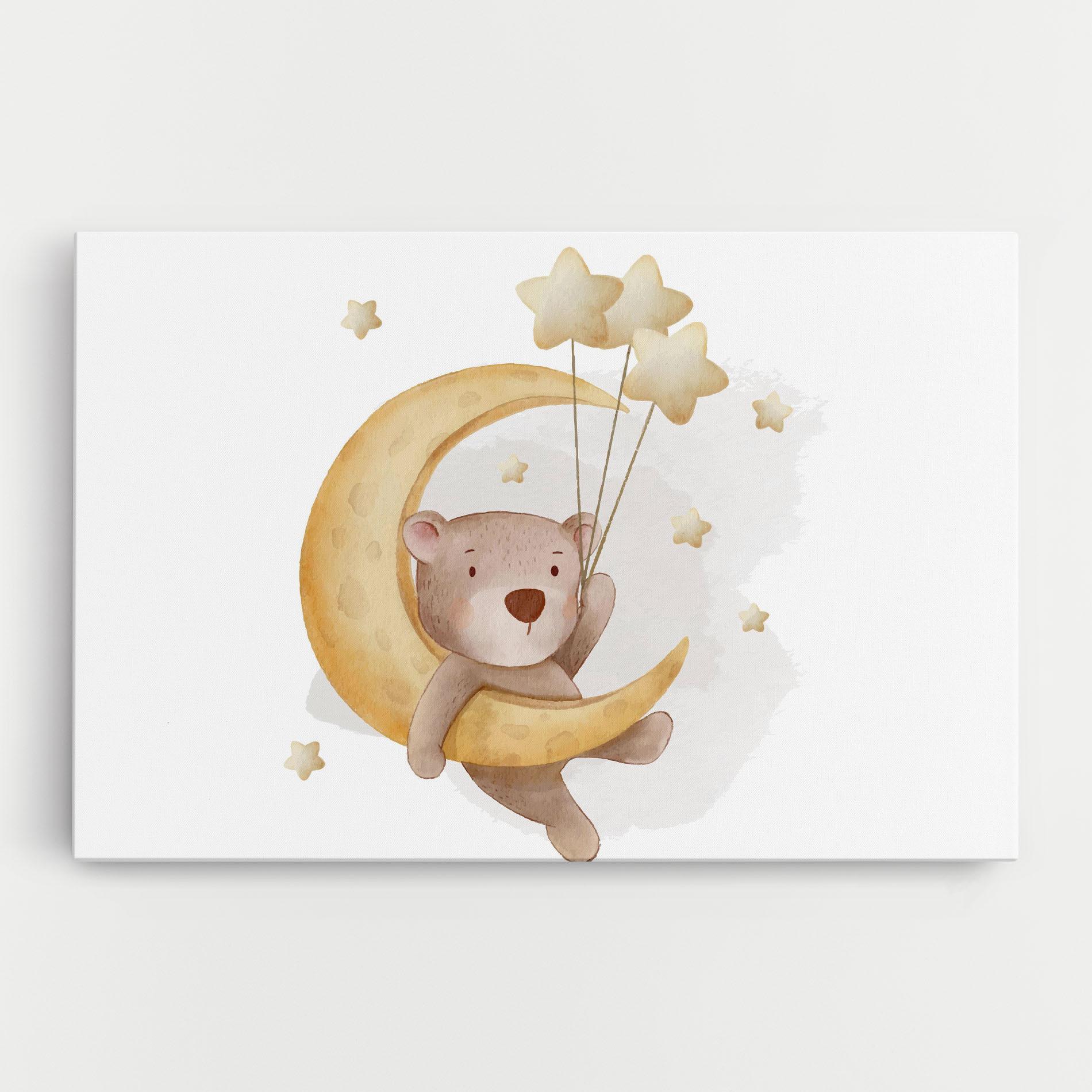 Tablou Canvas Bear Moon mockup 0