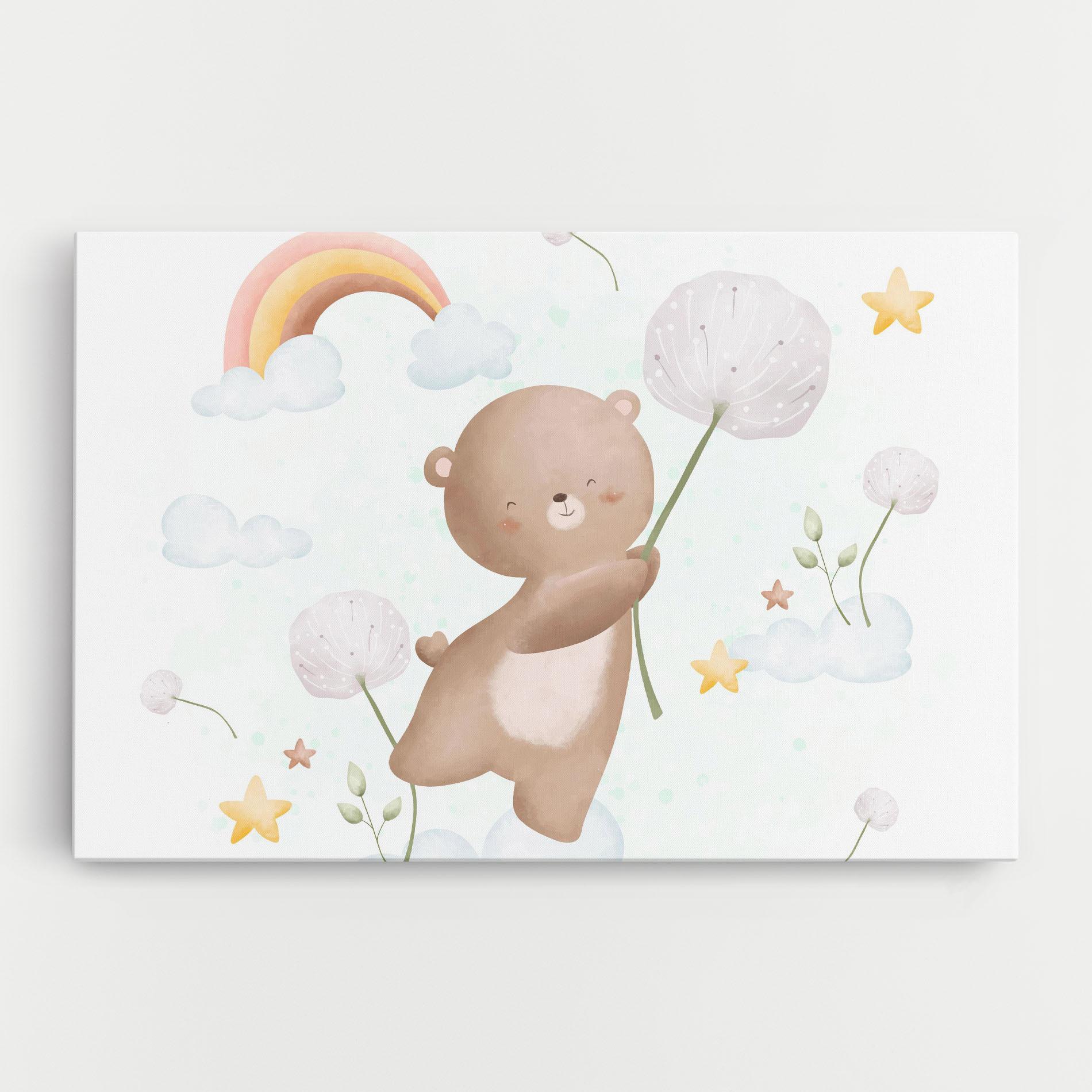Tablou Canvas Bear Rainbow Art mockup 0