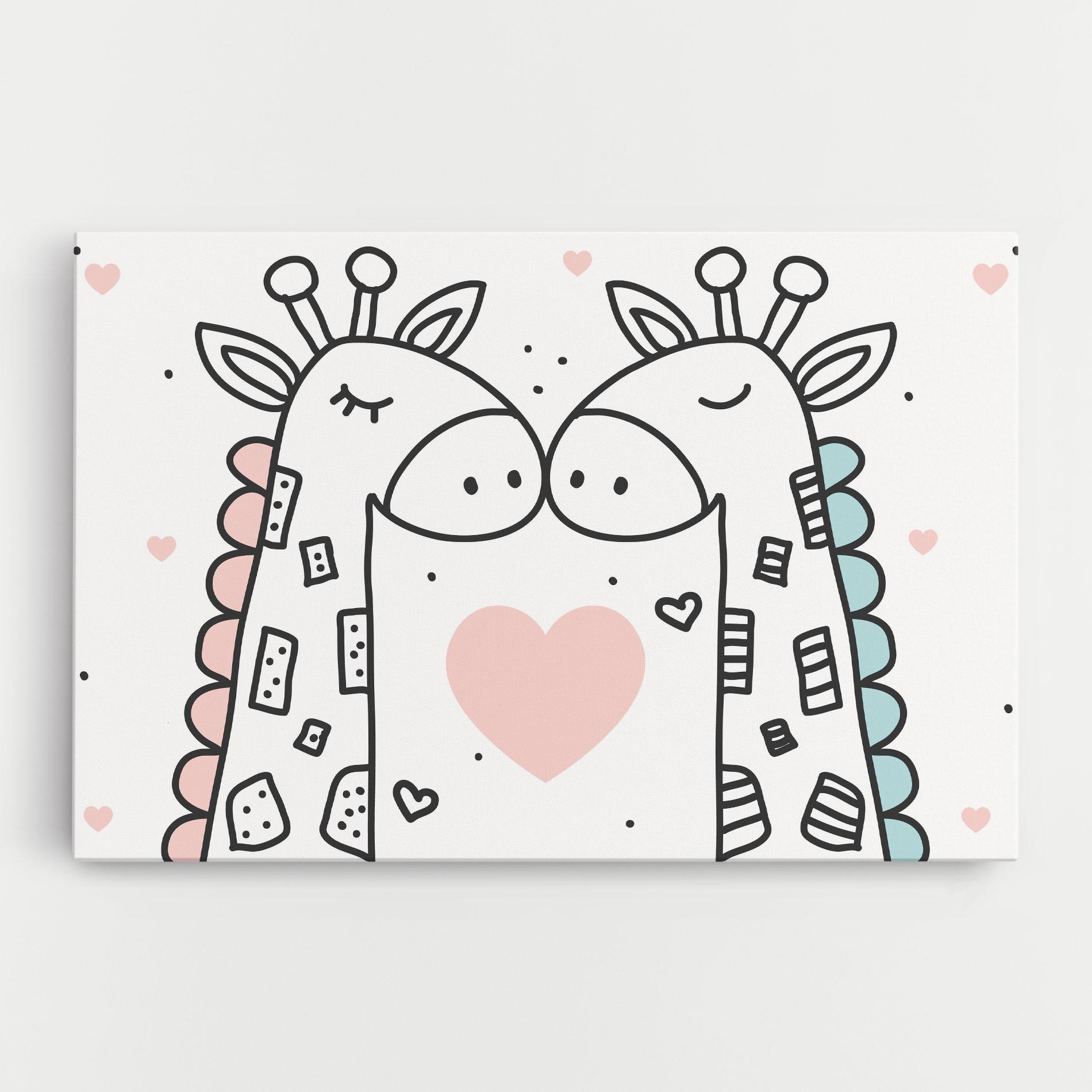 Tablou Canvas Giraffe Couple mockup 0
