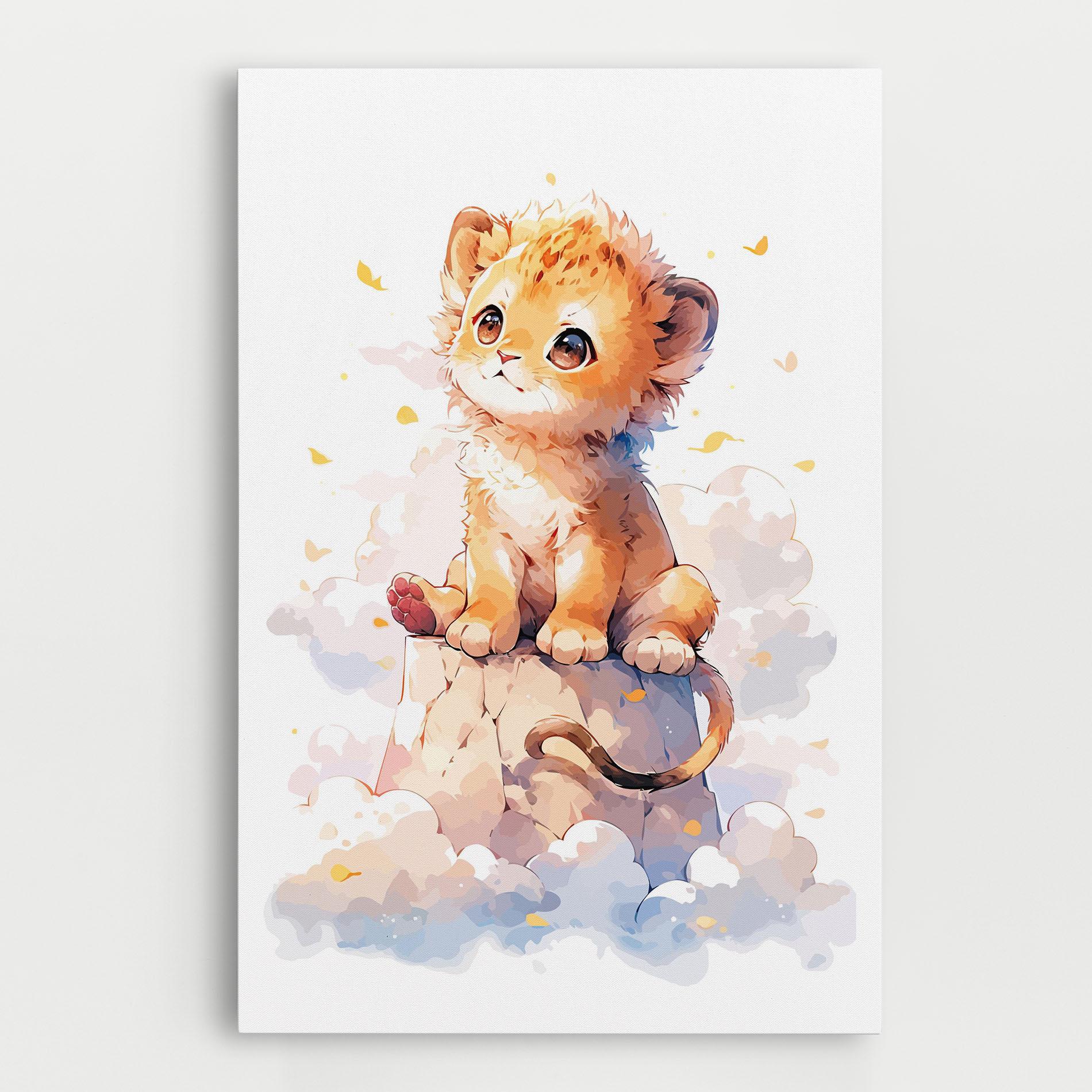 Tablou Canvas Cute Cloud Lion mockup 0