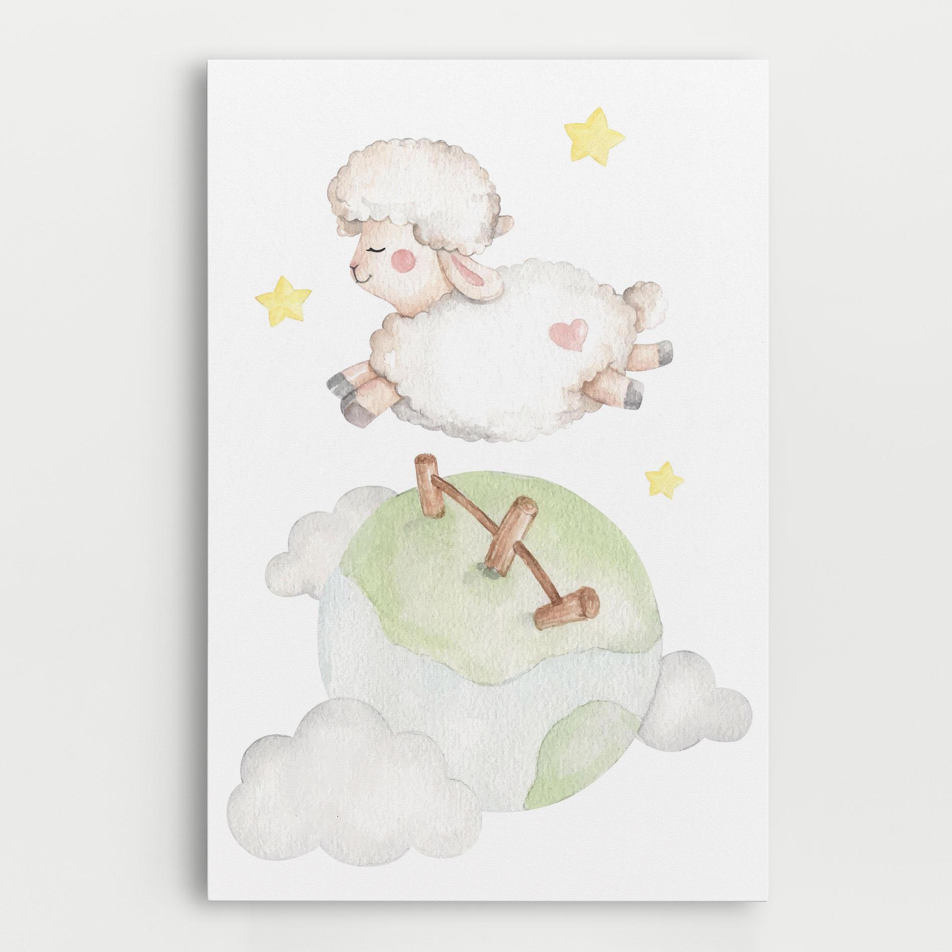 Tablou Canvas Sheep Jump mockup 0