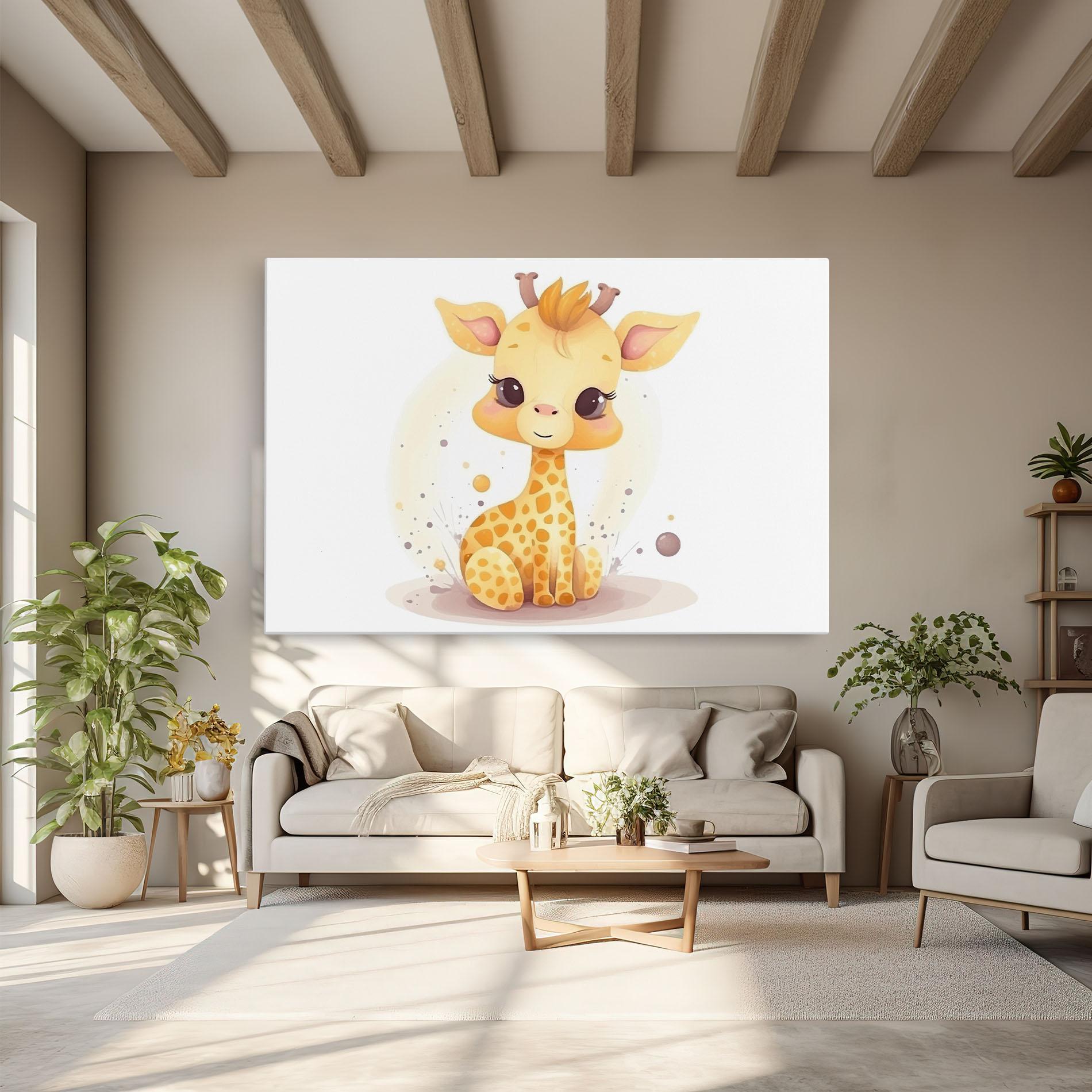 Tablou Canvas Adorable Giraffe mockup 6