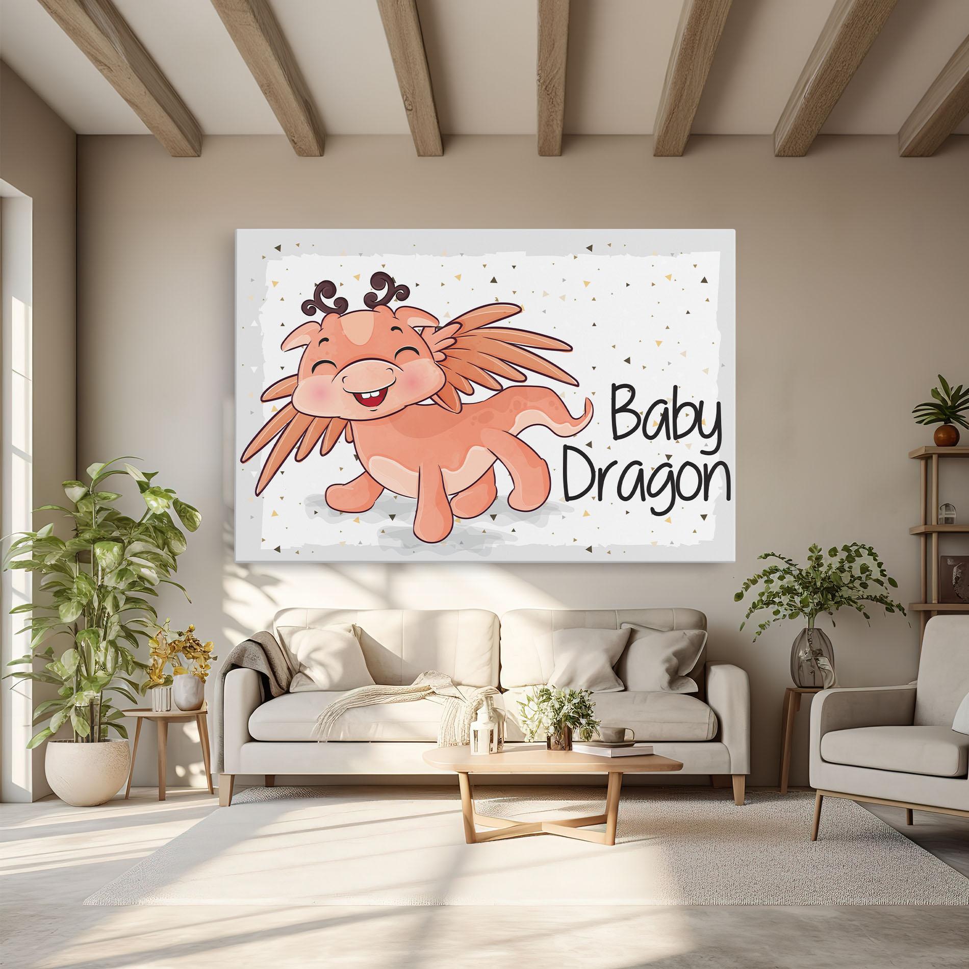 Tablou Canvas Baby Cute Dragon mockup 6