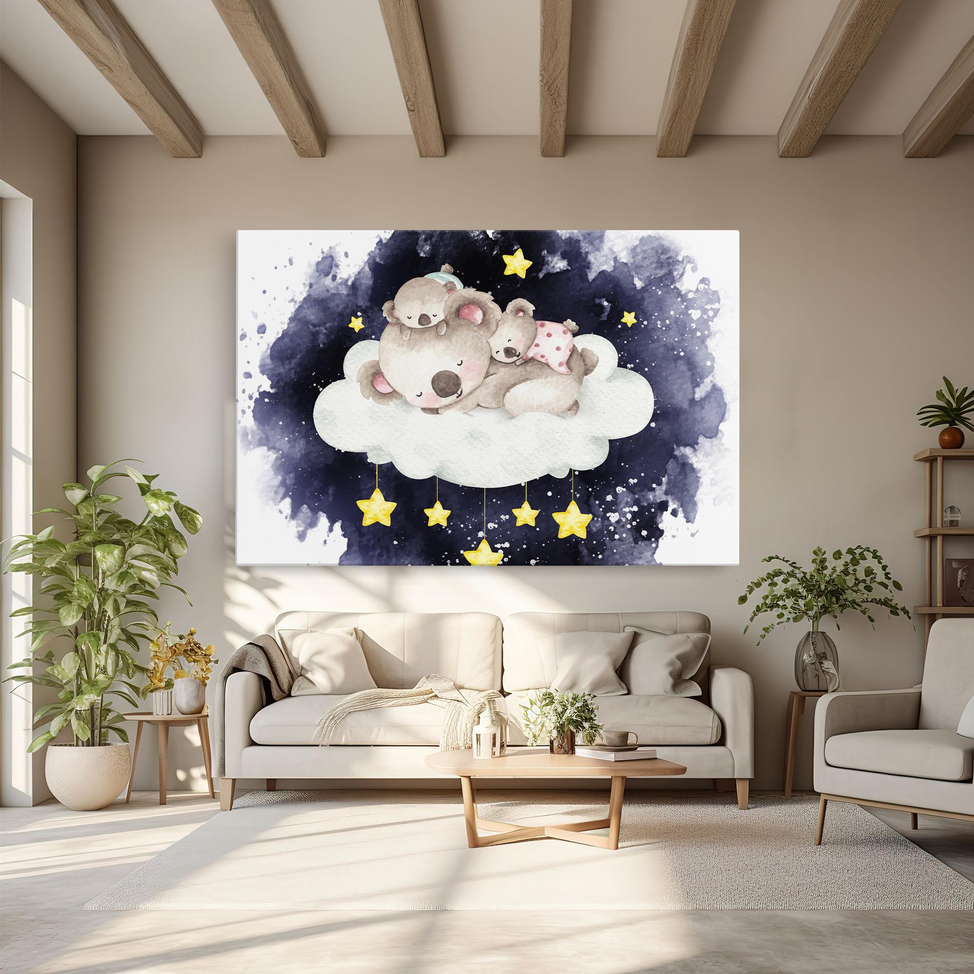 Tablou Canvas Baby Koala Sleeping mockup 6