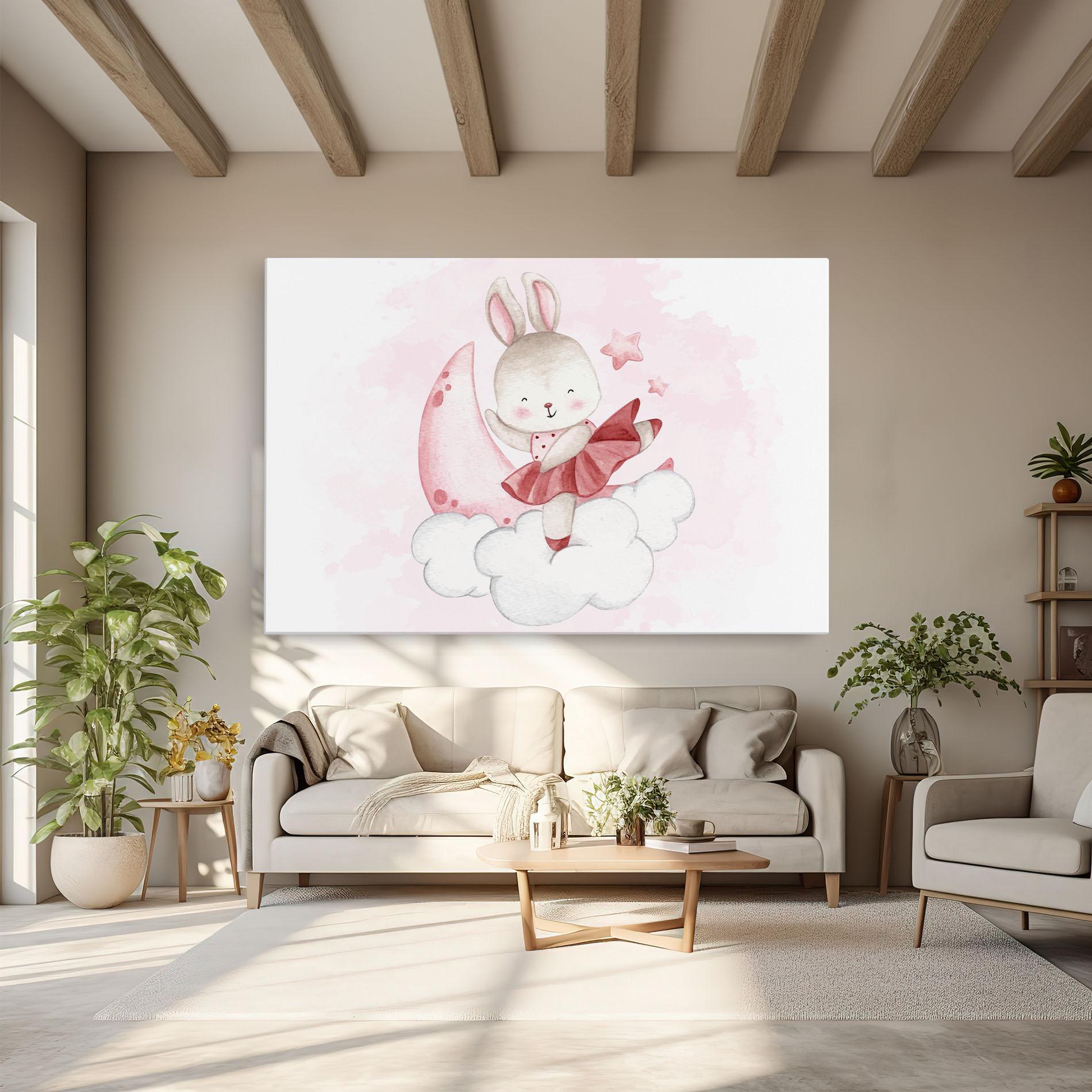 Tablou Canvas Ballerina Rabbit mockup 6