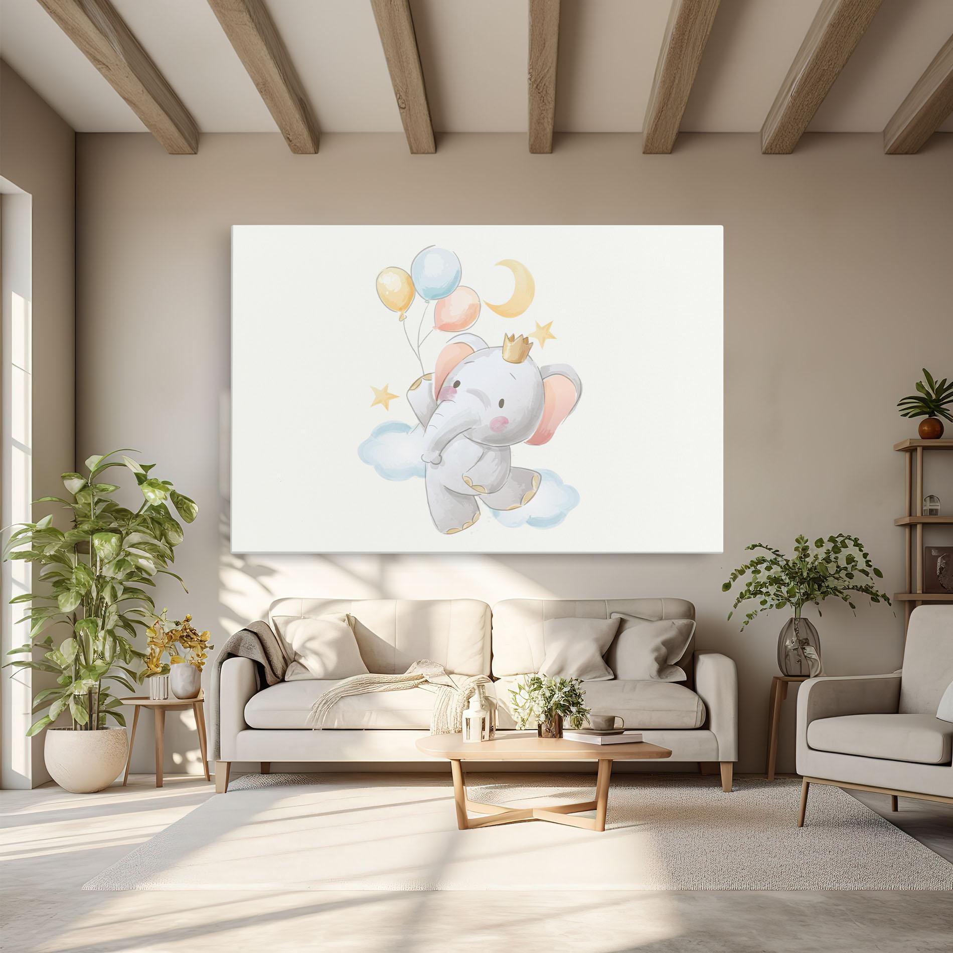 Tablou Canvas Elephant Flying mockup 6